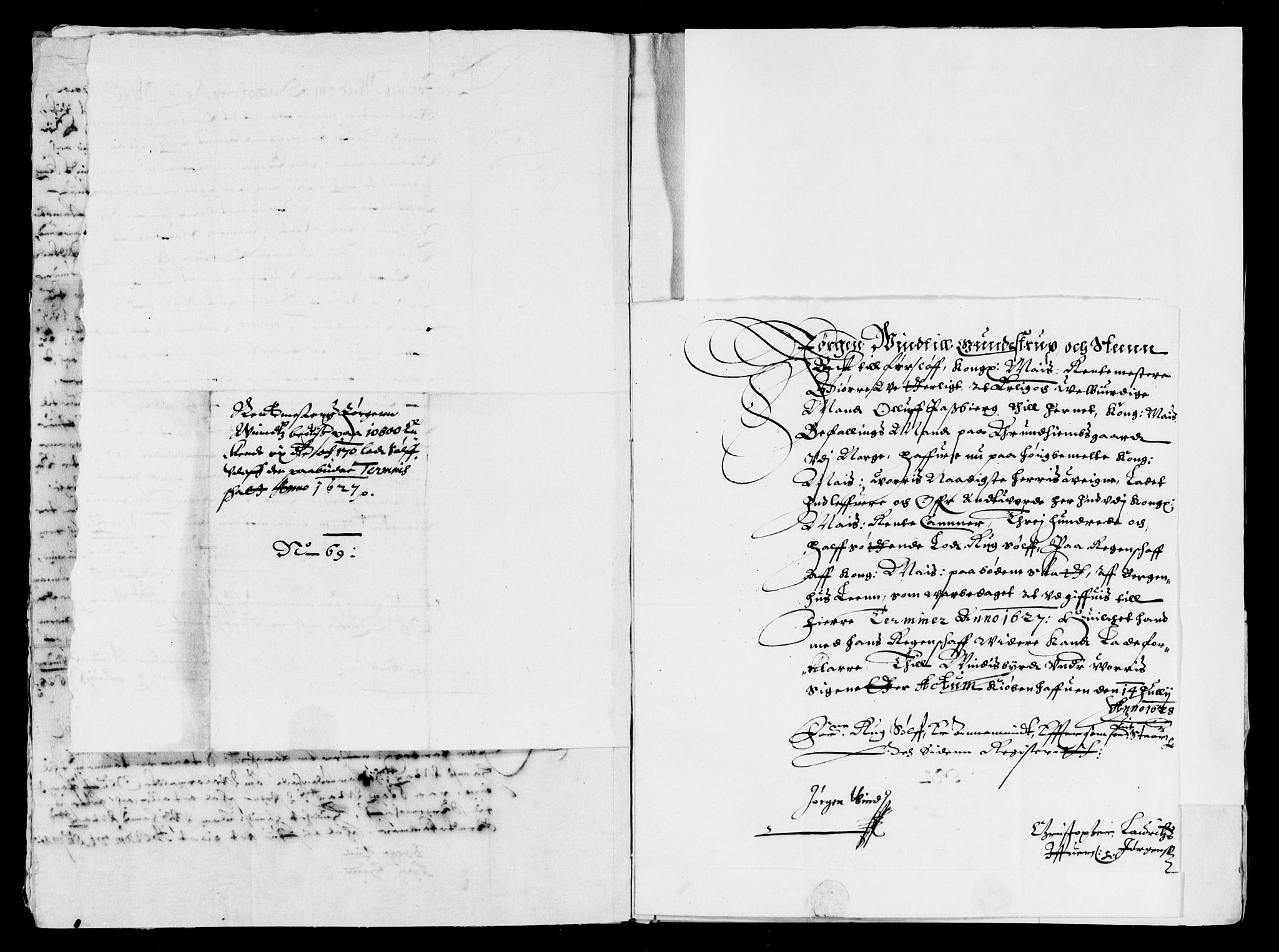 Rentekammeret inntil 1814, Reviderte regnskaper, Lensregnskaper, AV/RA-EA-5023/R/Rb/Rbt/L0044: Bergenhus len, 1627-1628