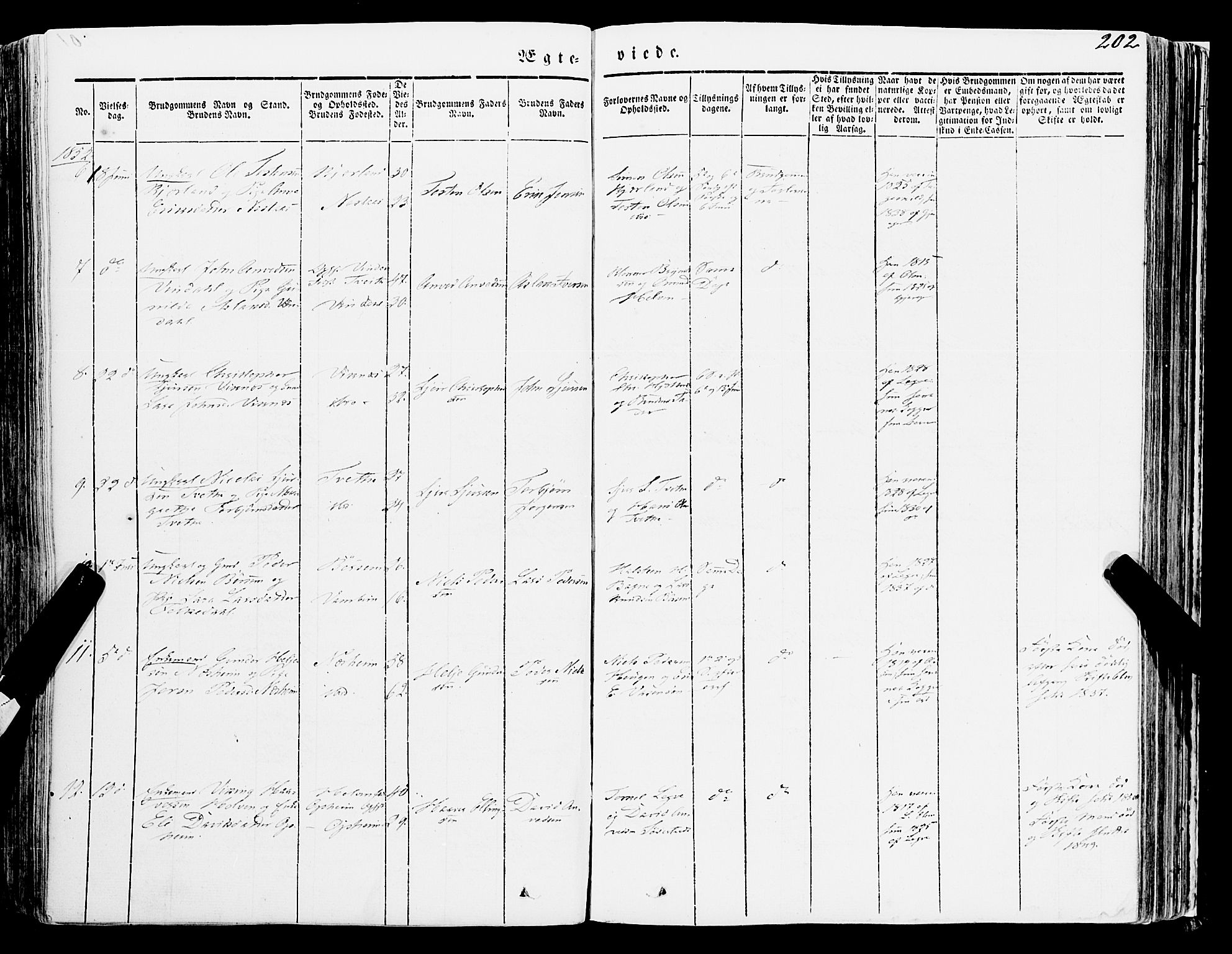 Ulvik sokneprestembete, AV/SAB-A-78801/H/Haa: Parish register (official) no. A 12, 1839-1853, p. 202