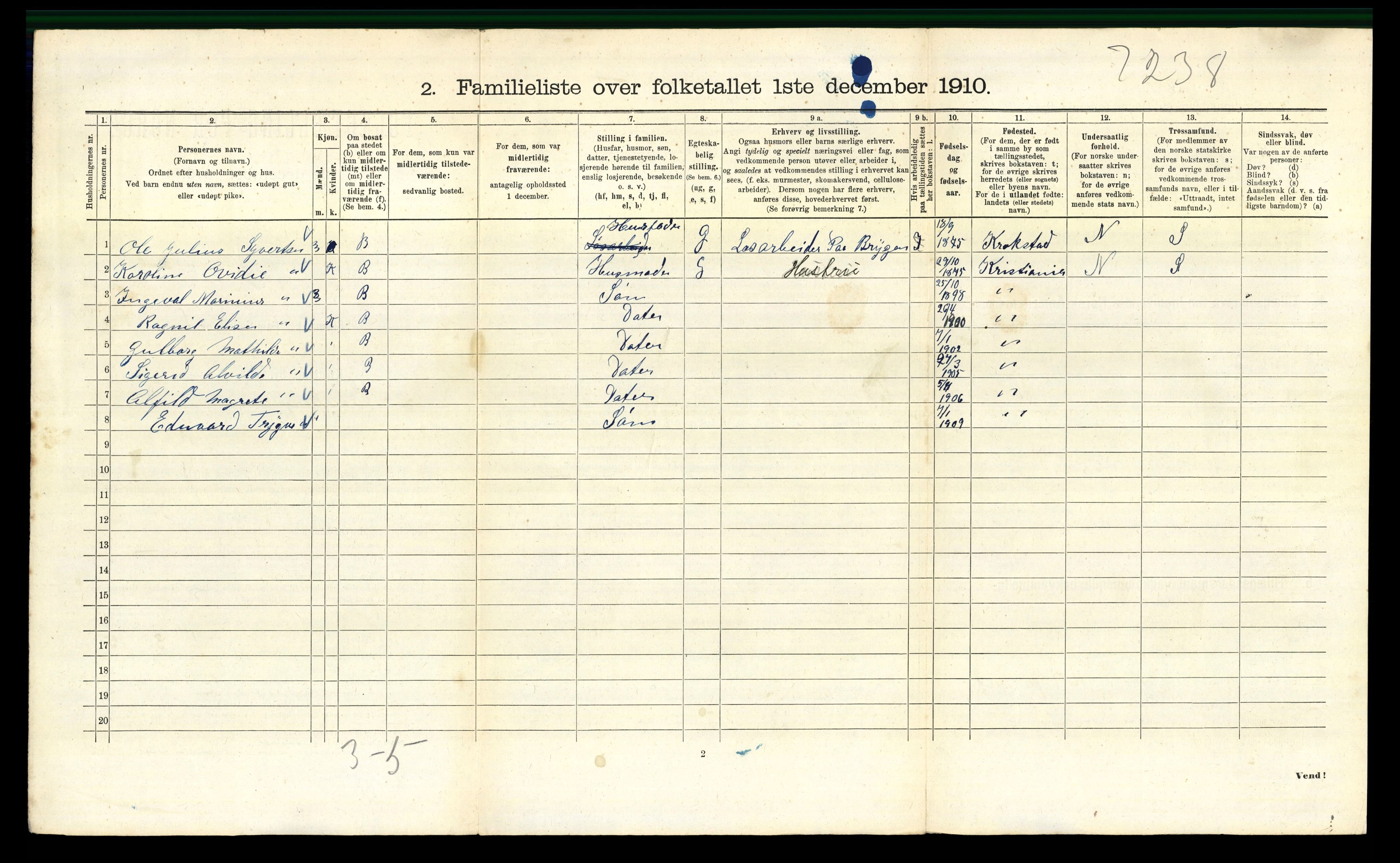 RA, 1910 census for Kristiania, 1910, p. 19964