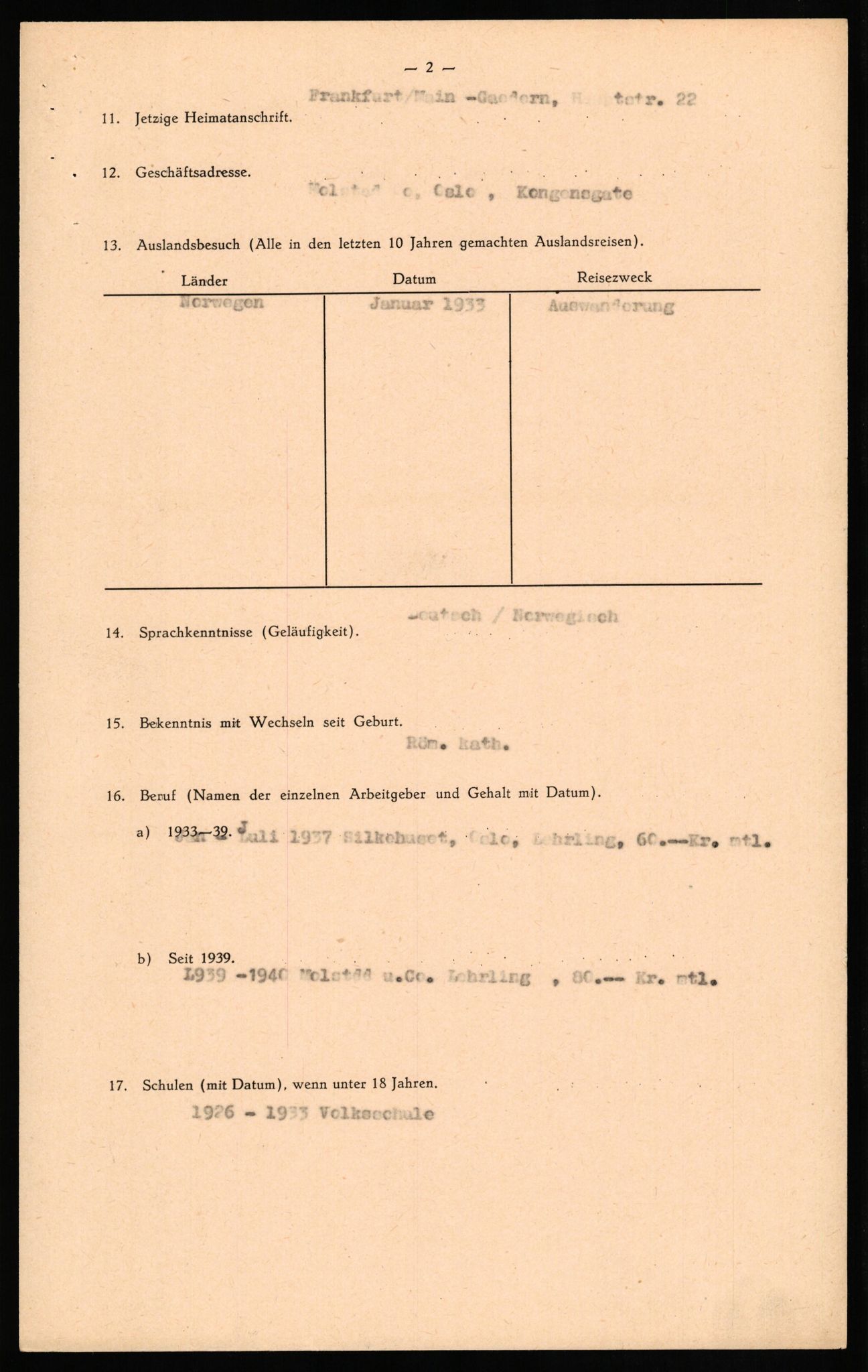 Forsvaret, Forsvarets overkommando II, AV/RA-RAFA-3915/D/Db/L0023: CI Questionaires. Tyske okkupasjonsstyrker i Norge. Tyskere., 1945-1946, p. 220