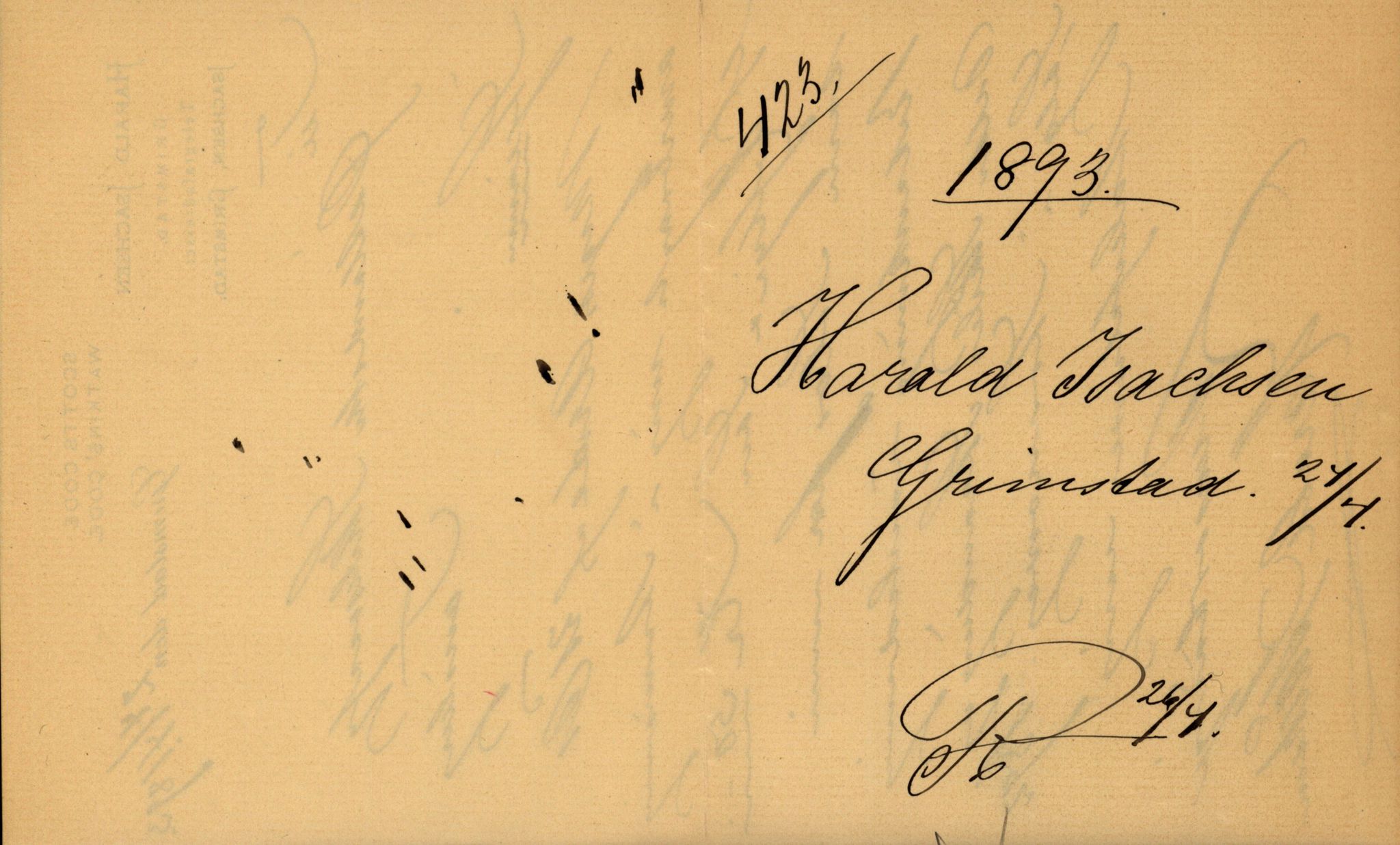 Pa 63 - Østlandske skibsassuranceforening, VEMU/A-1079/G/Ga/L0028/0005: Havaridokumenter / Tjømø, Magnolia, Caroline, Olaf, Stjernen, 1892, p. 252