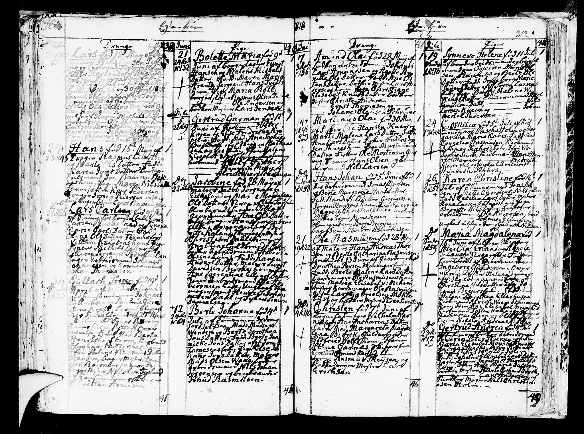 Korskirken sokneprestembete, AV/SAB-A-76101/H/Haa/L0006: Parish register (official) no. A 6, 1790-1820, p. 212