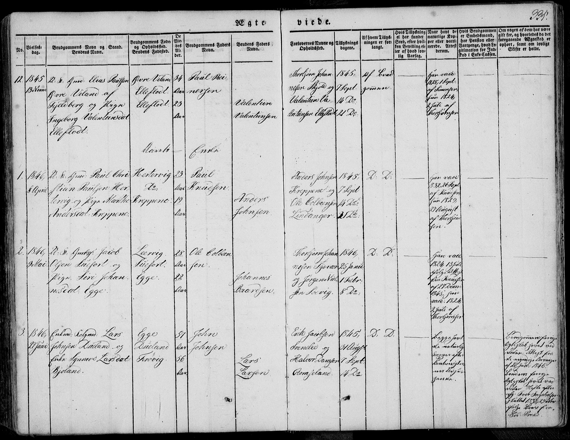 Skjold sokneprestkontor, AV/SAST-A-101847/H/Ha/Haa/L0006: Parish register (official) no. A 6.1, 1835-1858, p. 335