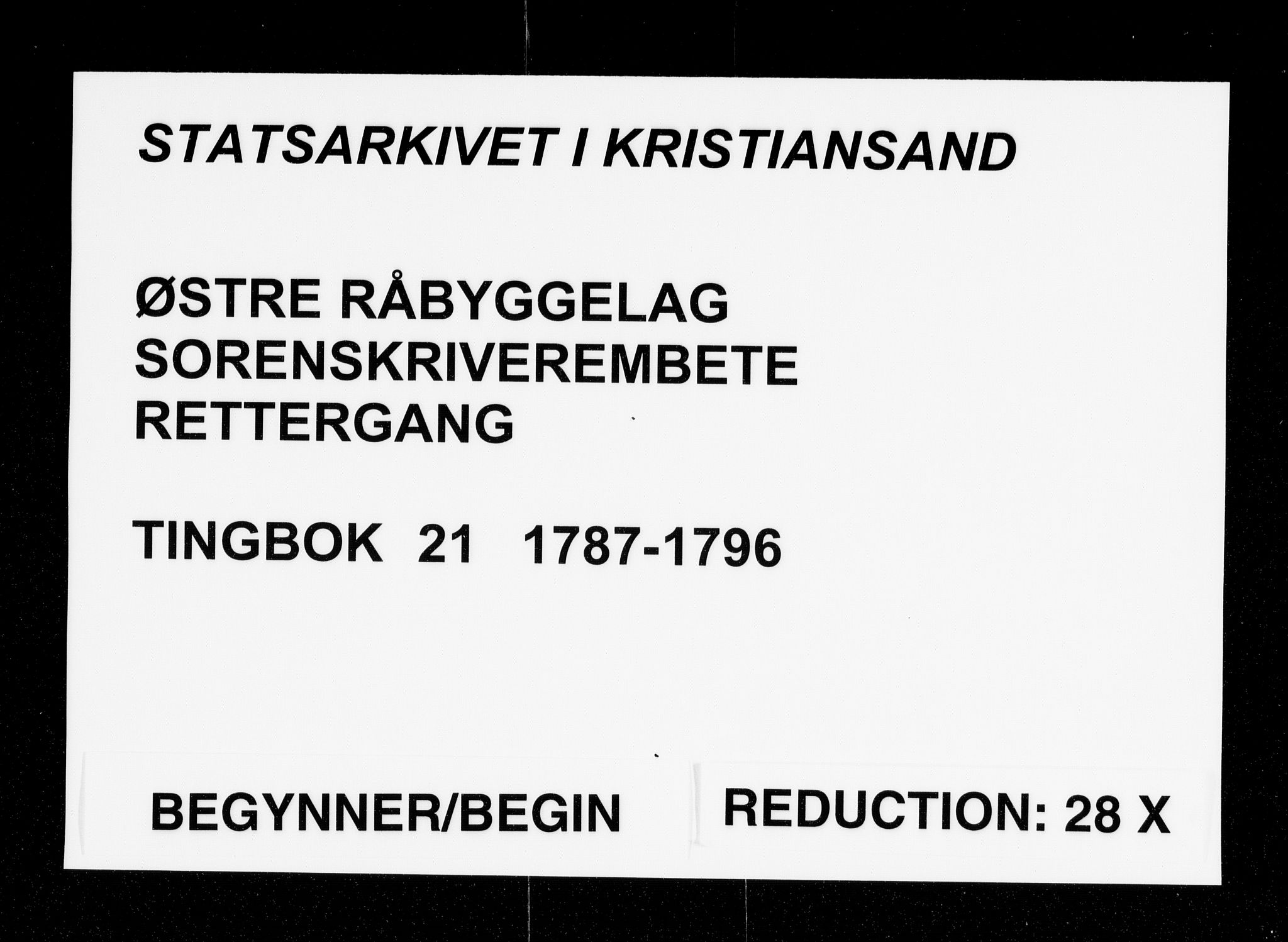 Østre Råbyggelag sorenskriveri, AV/SAK-1221-0016/F/Fa/L0022: Tingbok nr 21 med register, 1787-1796