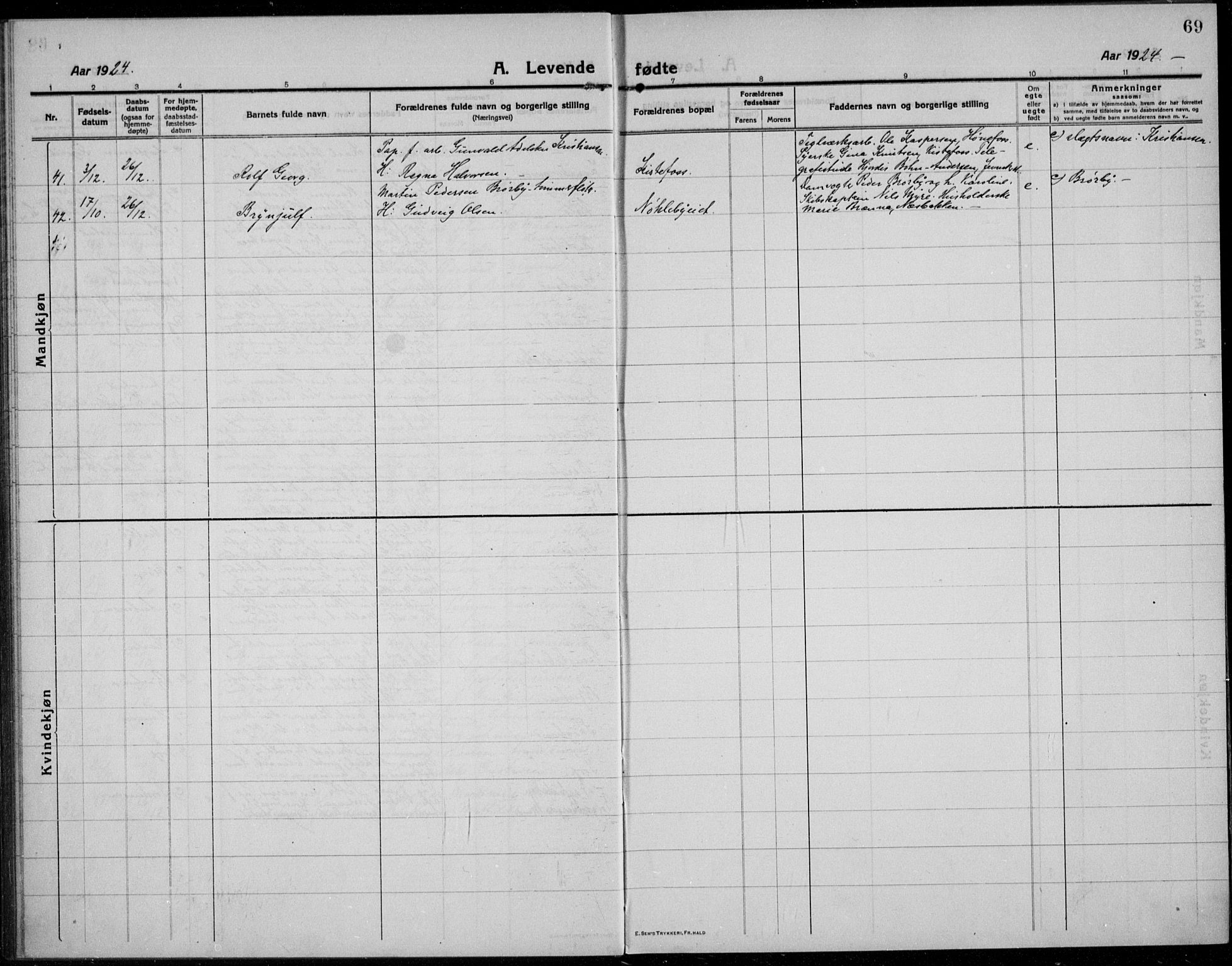 Jevnaker prestekontor, SAH/PREST-116/H/Ha/Haa/L0012: Parish register (official) no. 12, 1914-1924, p. 69