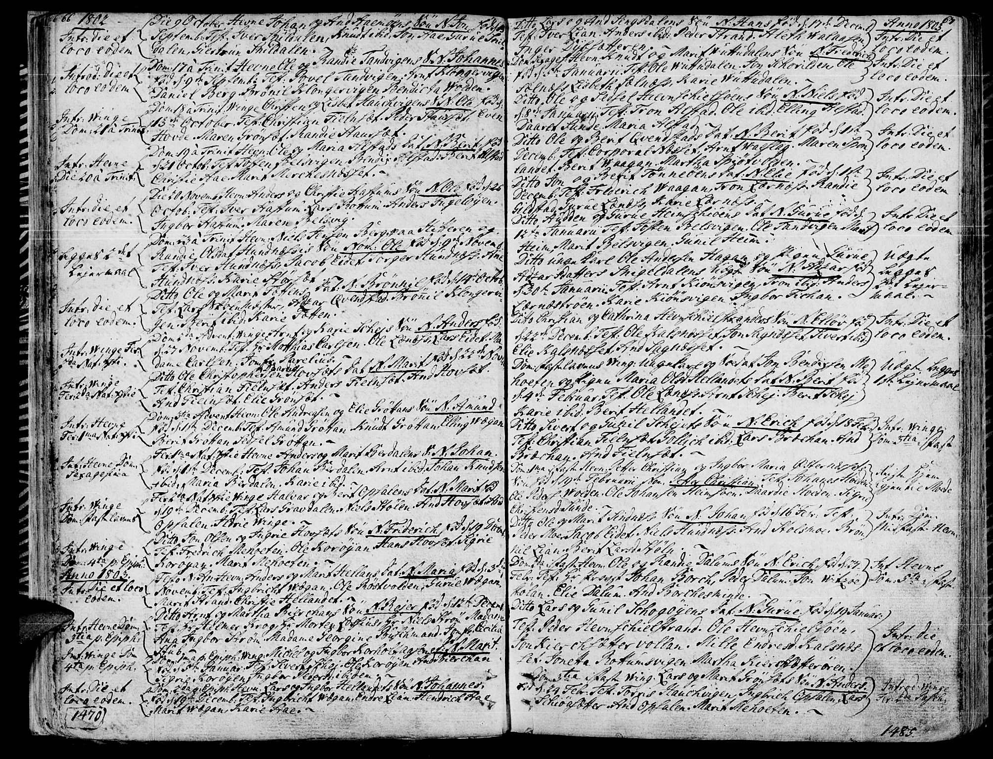Ministerialprotokoller, klokkerbøker og fødselsregistre - Sør-Trøndelag, SAT/A-1456/630/L0490: Parish register (official) no. 630A03, 1795-1818, p. 66-67