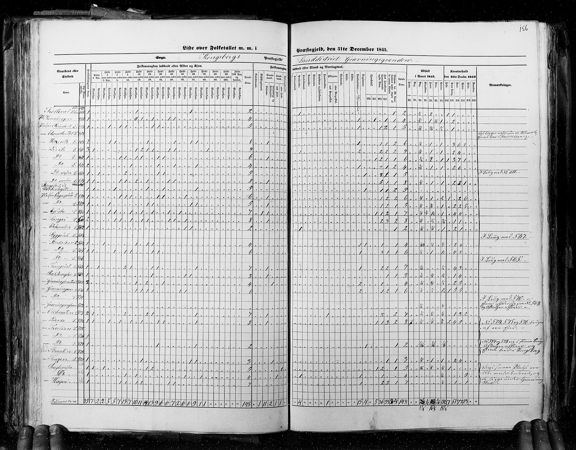 RA, Census 1845, vol. 4: Buskerud amt og Jarlsberg og Larvik amt, 1845, p. 156