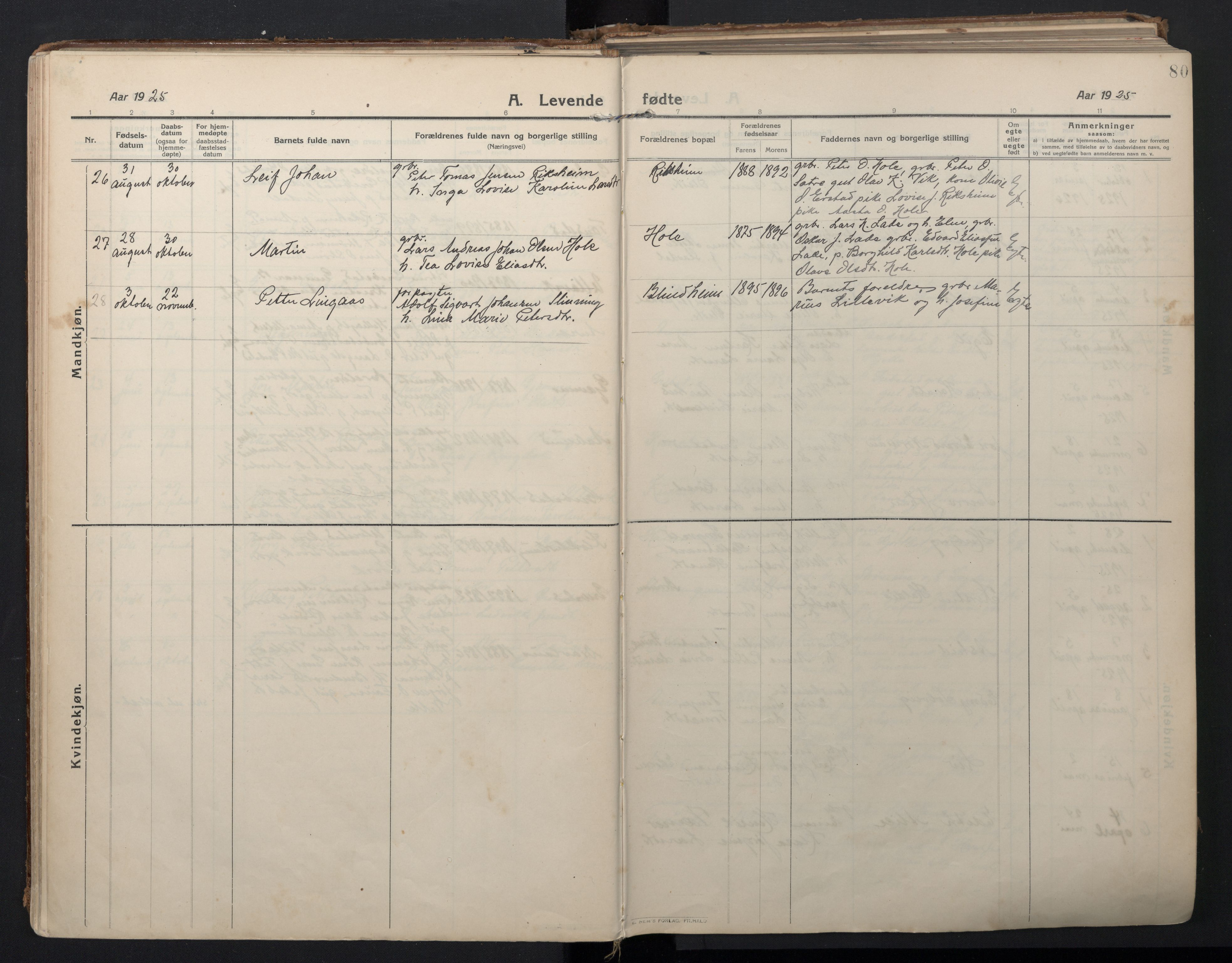 Ministerialprotokoller, klokkerbøker og fødselsregistre - Møre og Romsdal, AV/SAT-A-1454/523/L0337: Parish register (official) no. 523A04, 1911-1929, p. 80