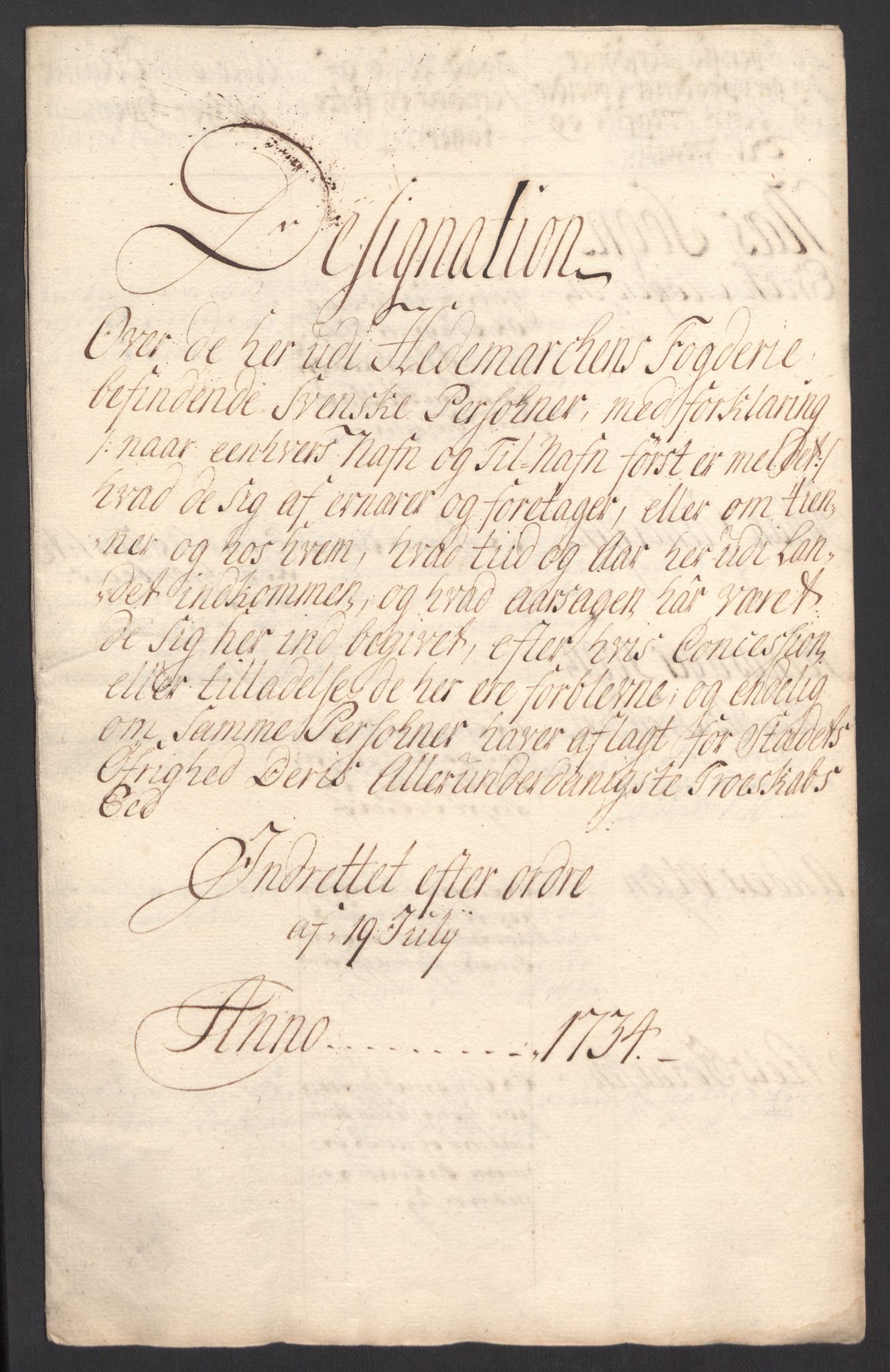 Kristiania stiftamt, SAO/A-10386/G/Gc/L0002: Utlendinger i Akershus stift, 1734-1735, p. 25