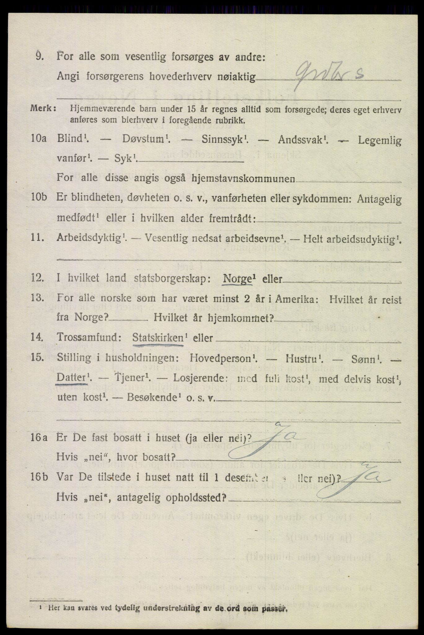 SAH, 1920 census for Vardal, 1920, p. 3870