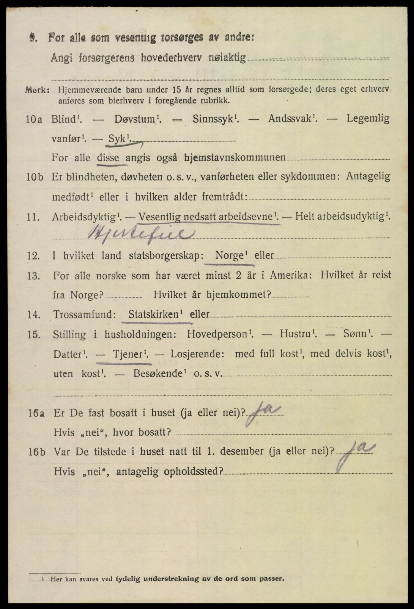 SAH, 1920 census for Nord-Aurdal, 1920, p. 5953