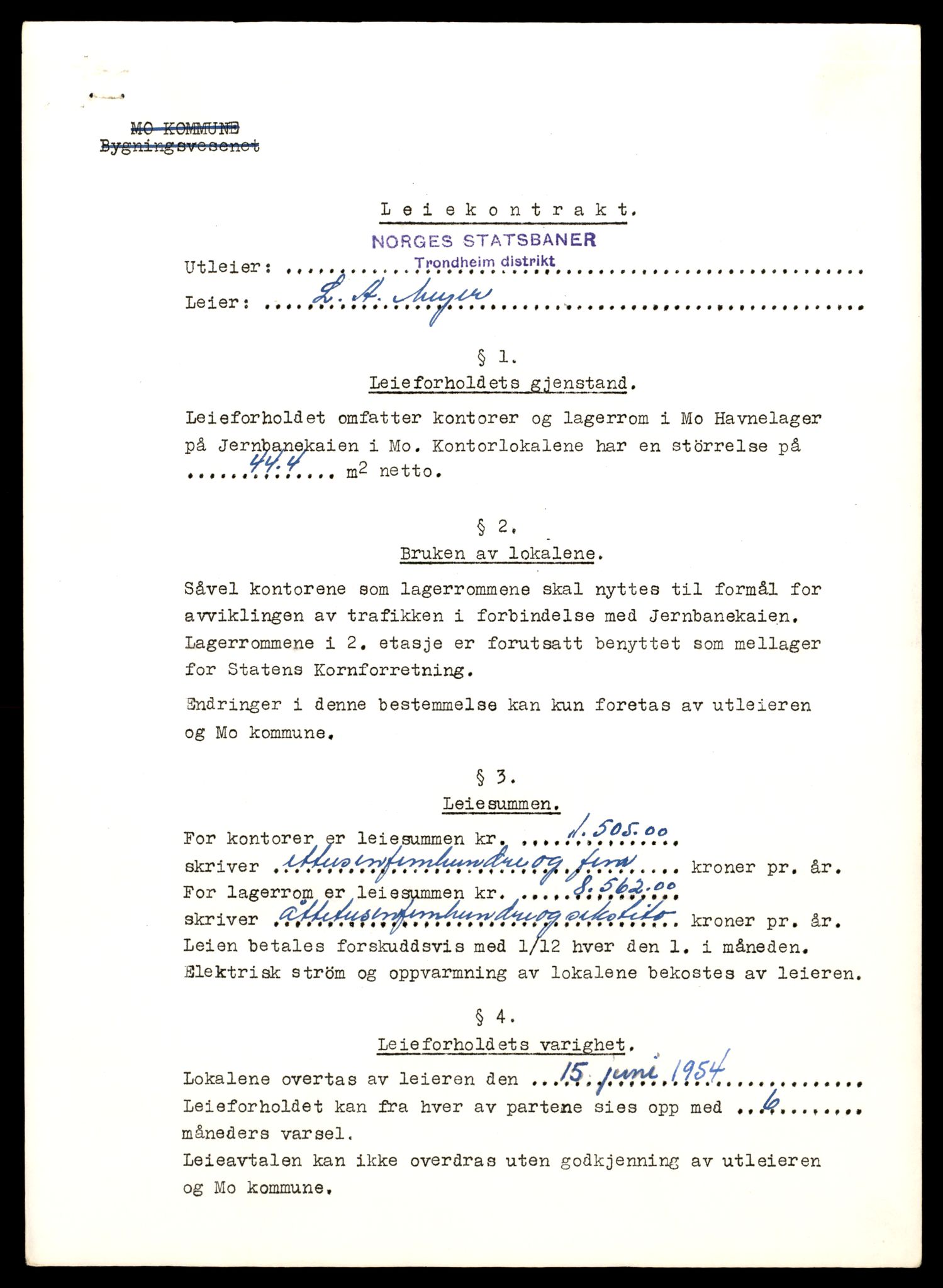 Norges statsbaner (NSB) - Trondheim distrikt, AV/SAT-A-6436/0002/Dd/L0817: --, 1953-1980, p. 1703