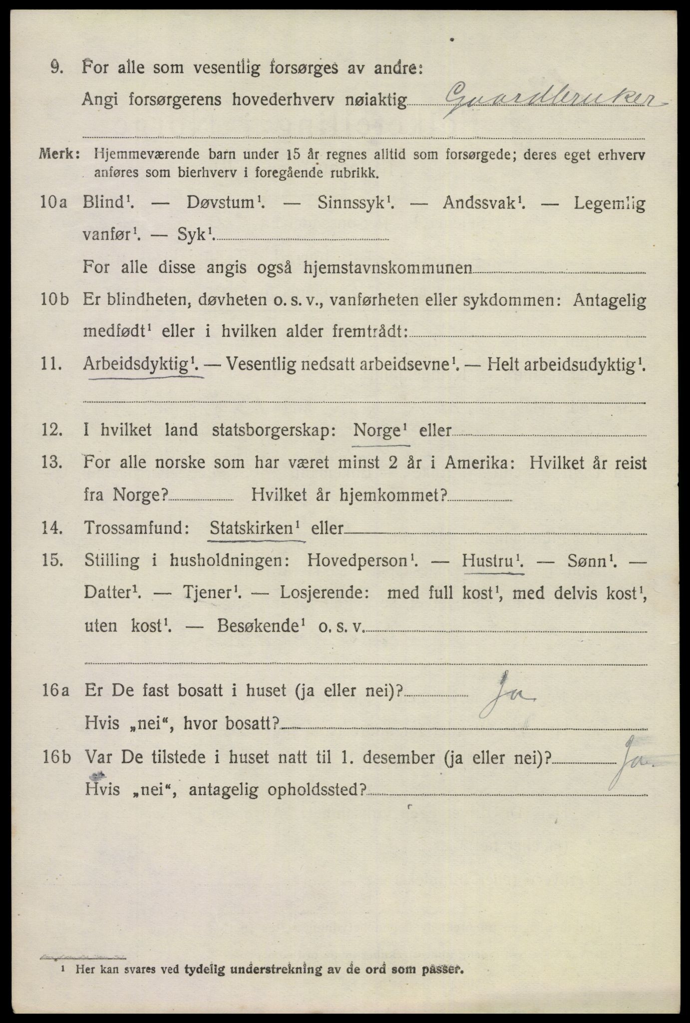 SAKO, 1920 census for Gjerpen, 1920, p. 7179