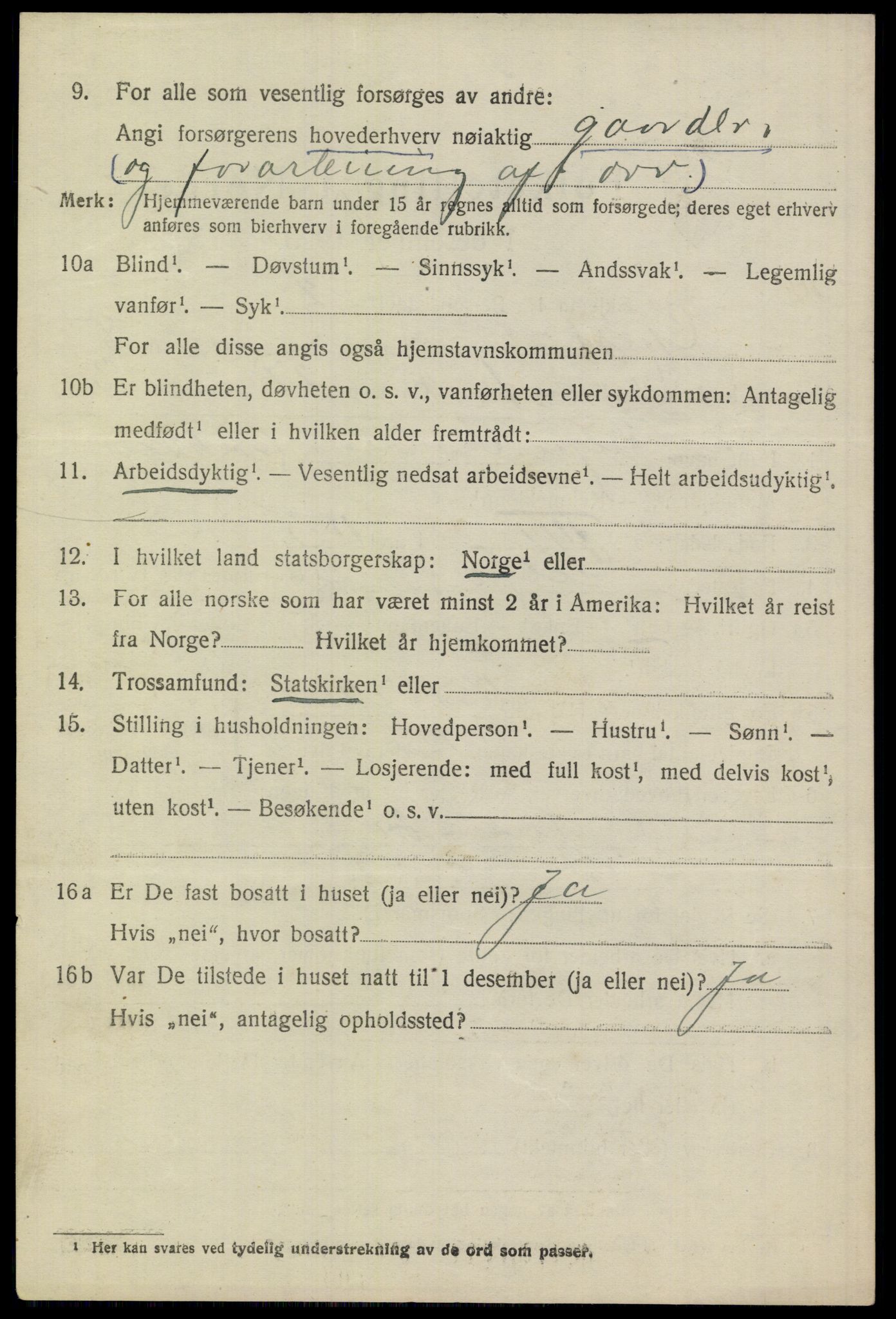 SAST, 1920 census for Gjesdal, 1920, p. 3763