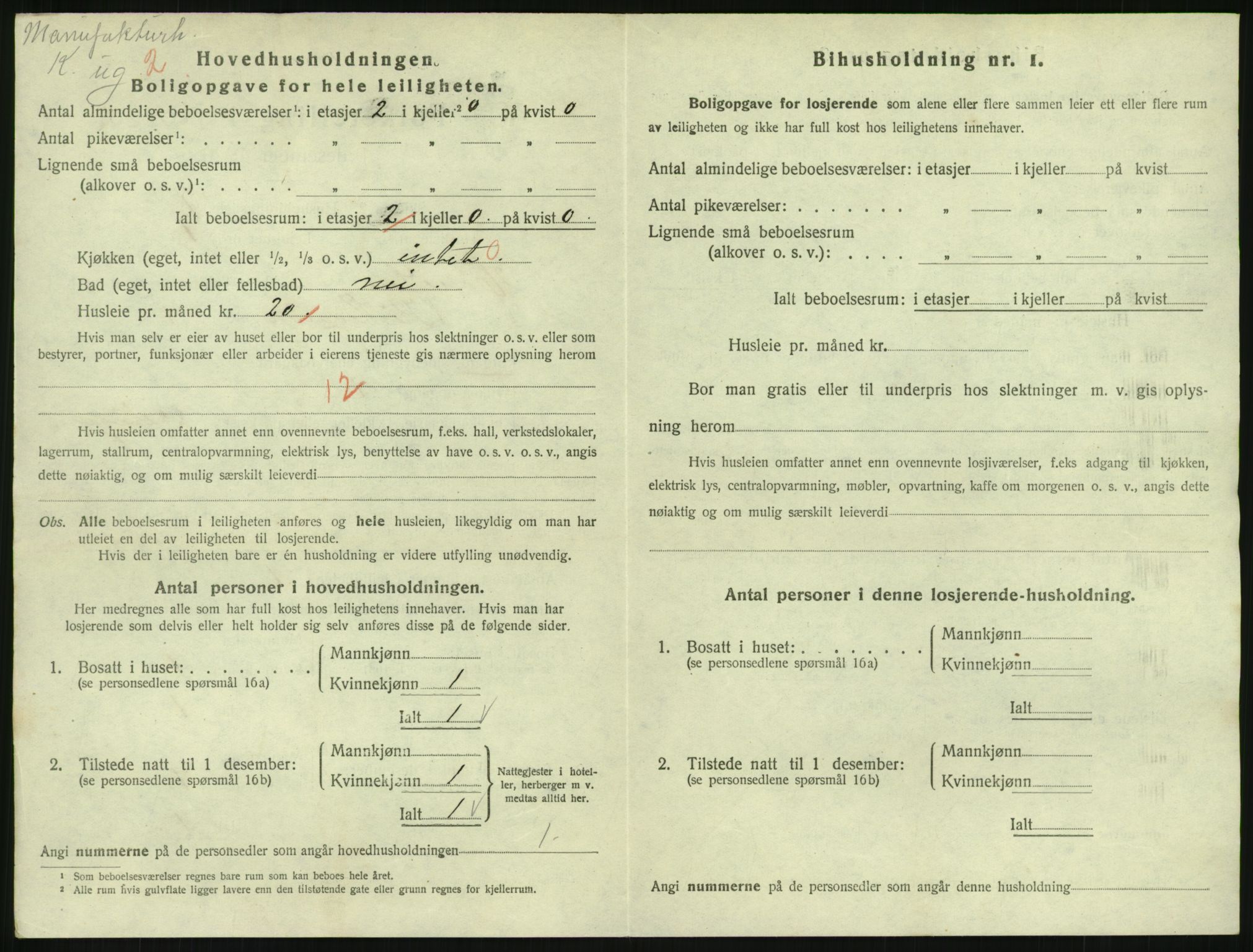 SAKO, 1920 census for Hønefoss, 1920, p. 1907