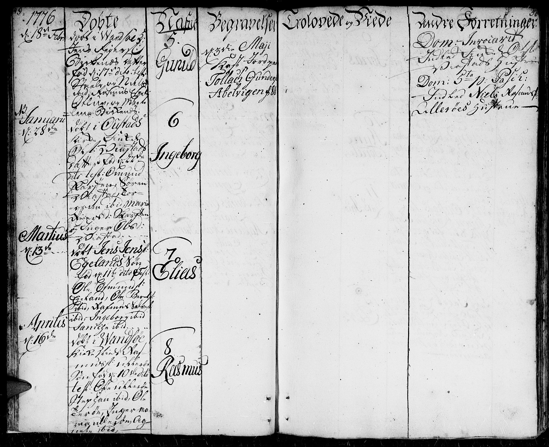 Herad sokneprestkontor, SAK/1111-0018/F/Fa/Faa/L0001: Parish register (official) no. A 1 /2, 1768-1797, p. 49-50
