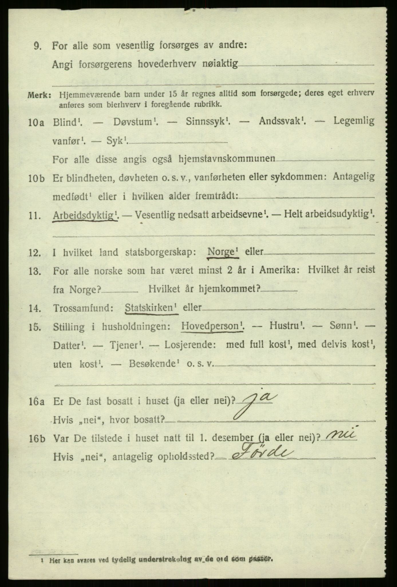 SAB, 1920 census for Naustdal, 1920, p. 4858