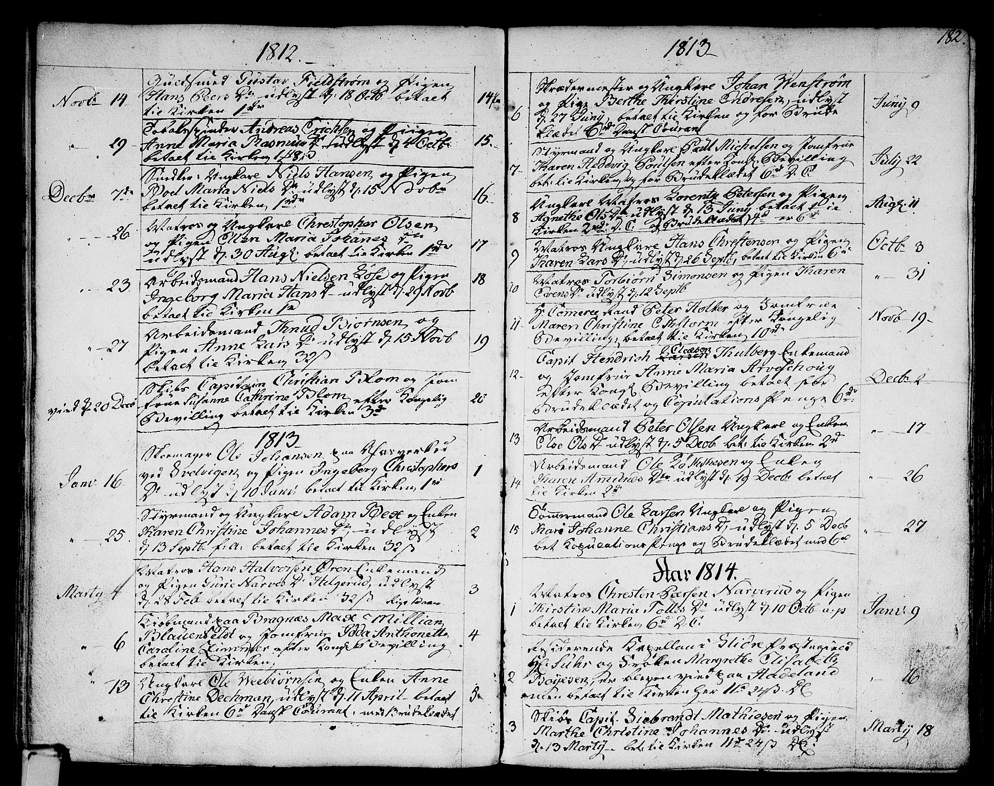 Strømsø kirkebøker, SAKO/A-246/F/Fa/L0010: Parish register (official) no. I 10, 1792-1822, p. 182