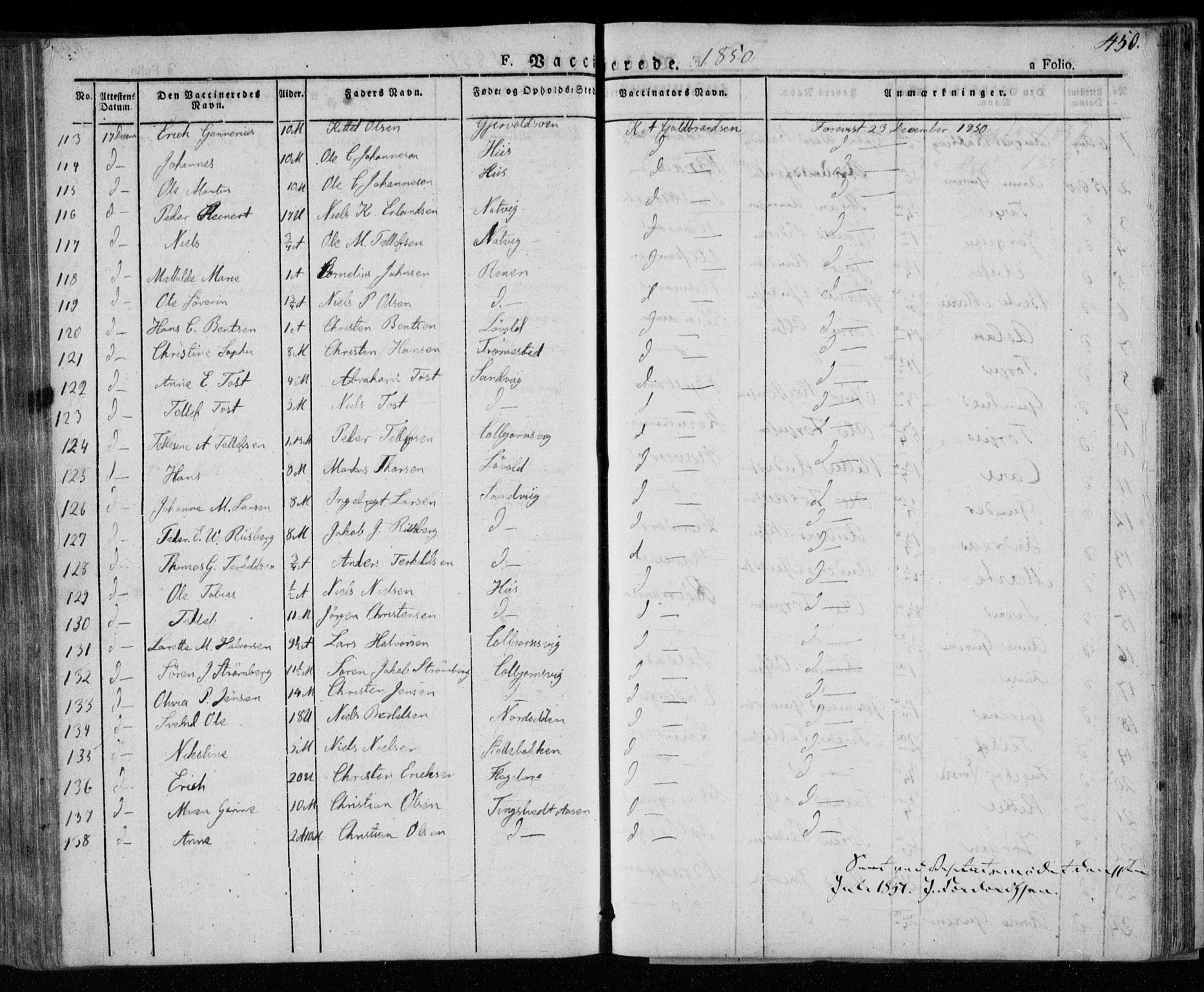 Øyestad sokneprestkontor, AV/SAK-1111-0049/F/Fa/L0013: Parish register (official) no. A 13, 1827-1842, p. 450