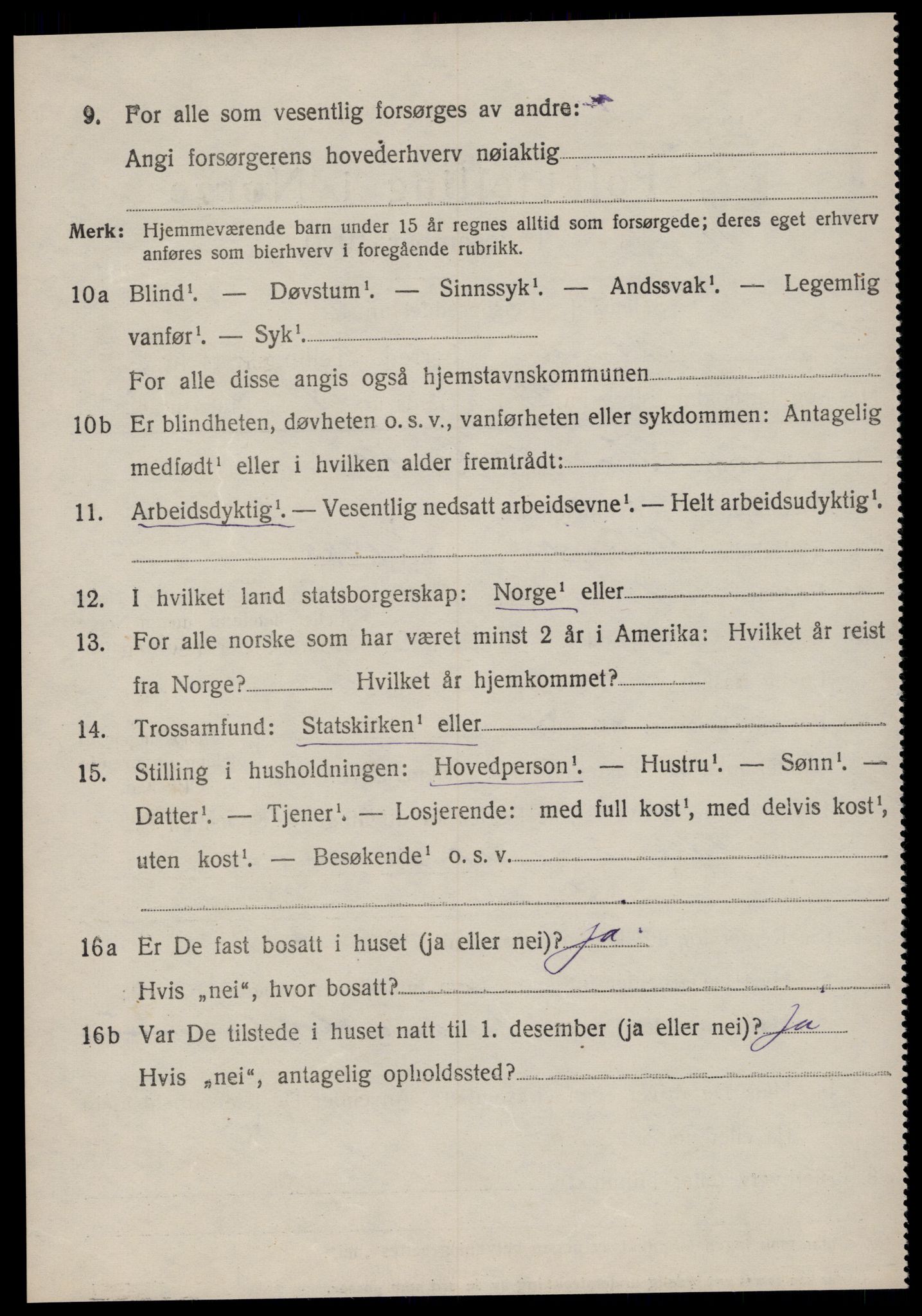 SAT, 1920 census for Tustna, 1920, p. 2670