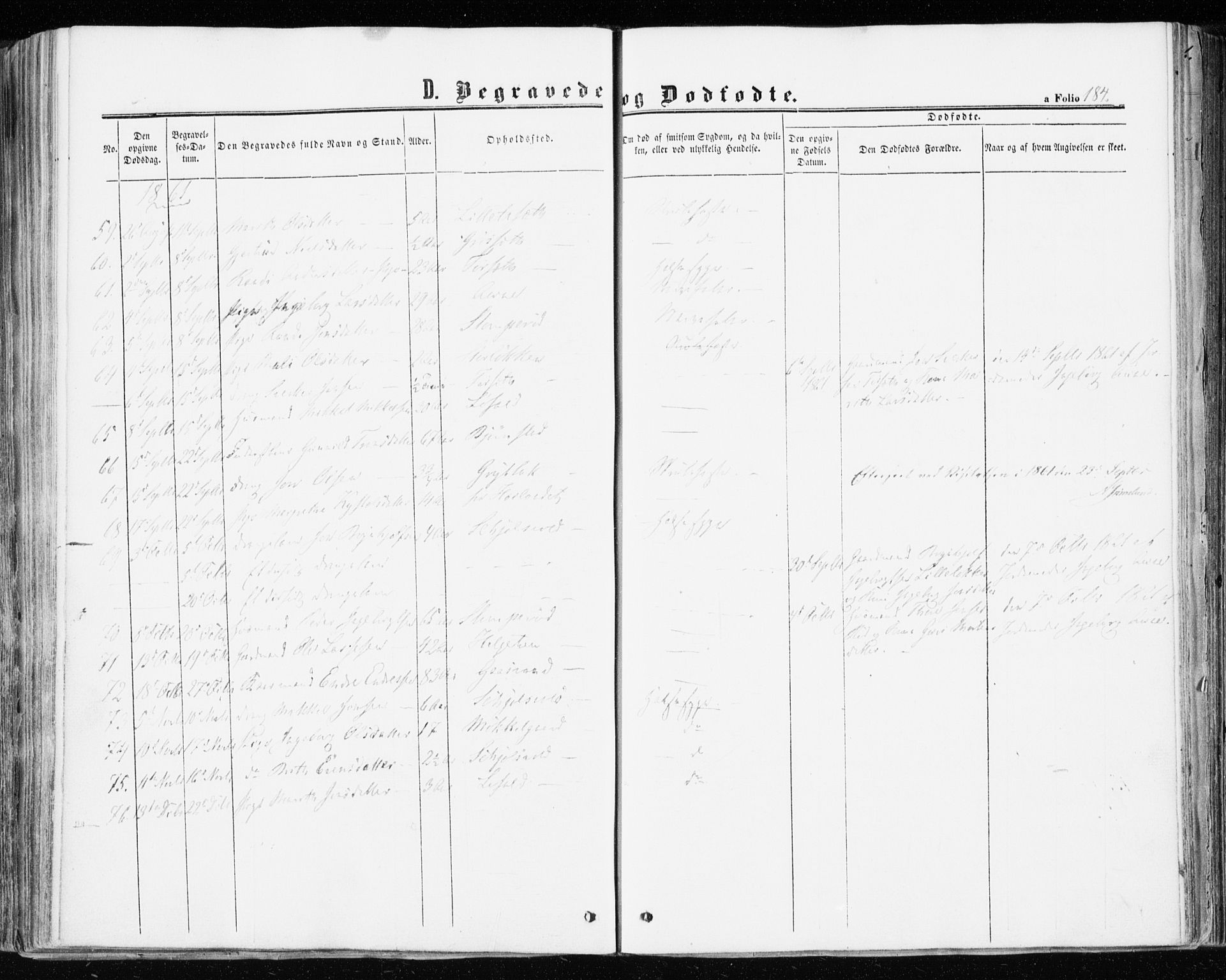 Ministerialprotokoller, klokkerbøker og fødselsregistre - Møre og Romsdal, AV/SAT-A-1454/598/L1067: Parish register (official) no. 598A01, 1858-1871, p. 184