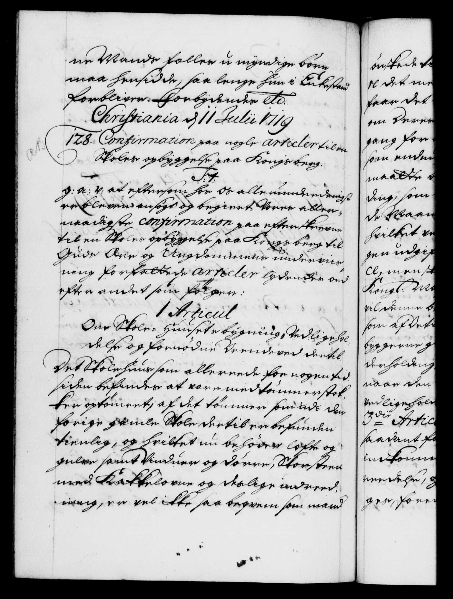 Danske Kanselli 1572-1799, AV/RA-EA-3023/F/Fc/Fca/Fcaa/L0022: Norske registre, 1716-1719, p. 530b