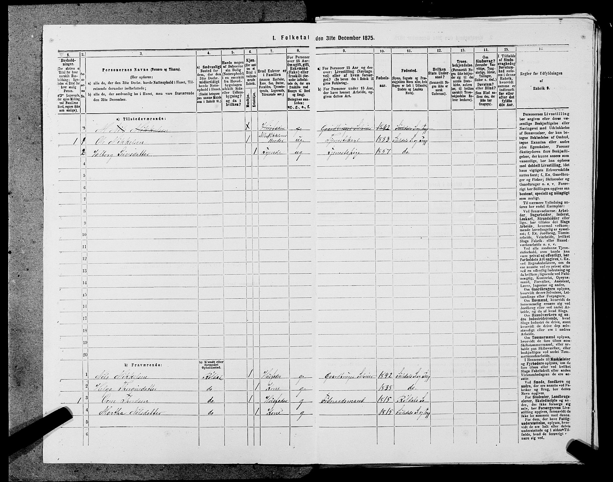 SAST, 1875 census for 1134P Suldal, 1875, p. 674