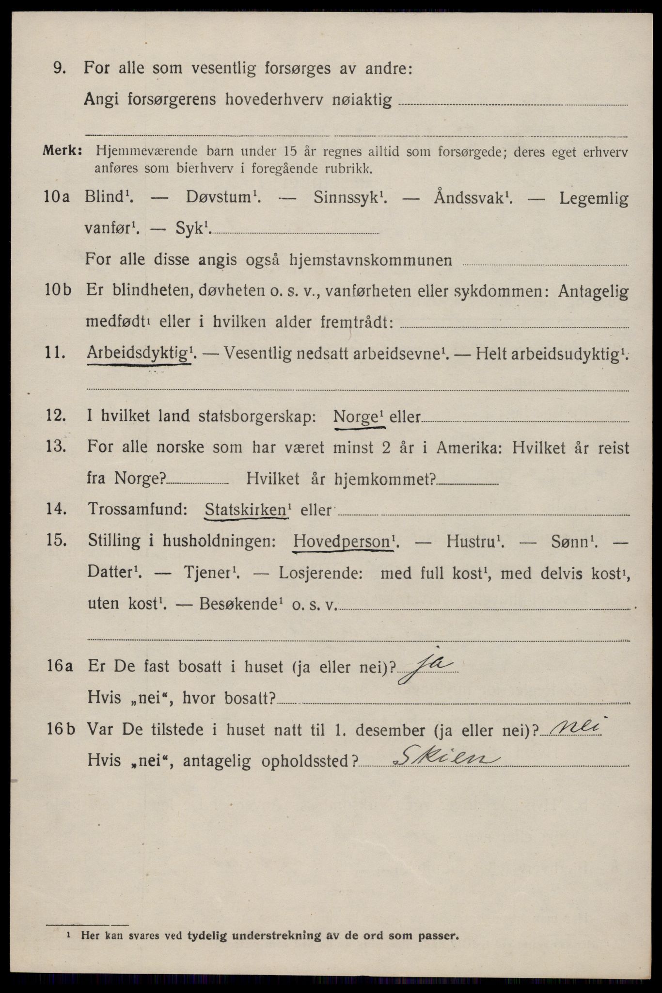 SAKO, 1920 census for Kviteseid, 1920, p. 5918