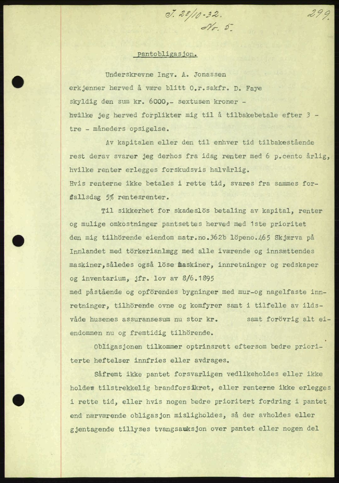 Kristiansund byfogd, AV/SAT-A-4587/A/27: Mortgage book no. 26, 1931-1933, Deed date: 28.10.1932