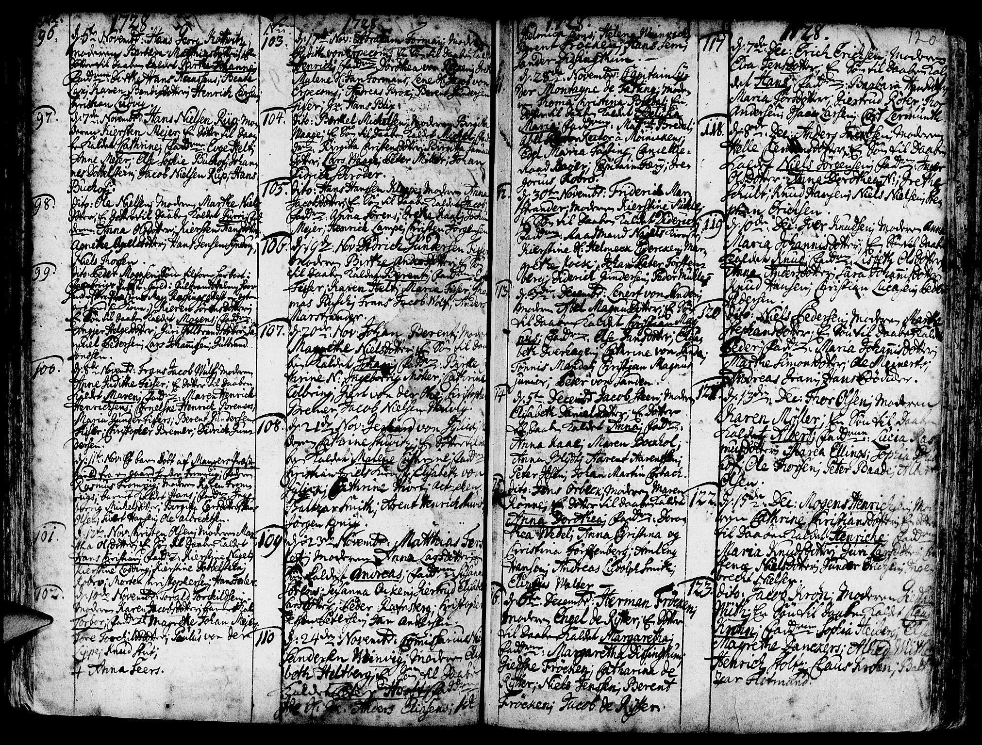 Nykirken Sokneprestembete, AV/SAB-A-77101/H/Haa/L0003: Parish register (official) no. A 3, 1717-1764, p. 120