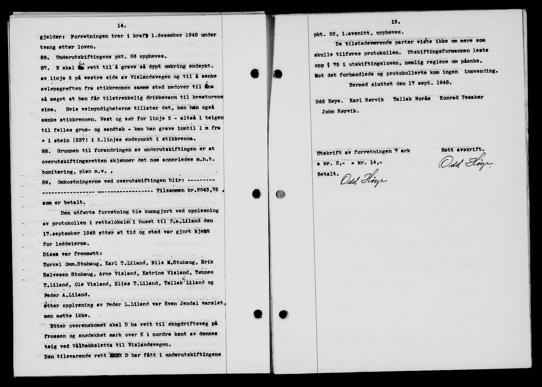 Flekkefjord sorenskriveri, SAK/1221-0001/G/Gb/Gba/L0064: Mortgage book no. A-12, 1948-1949, Diary no: : 49/1949