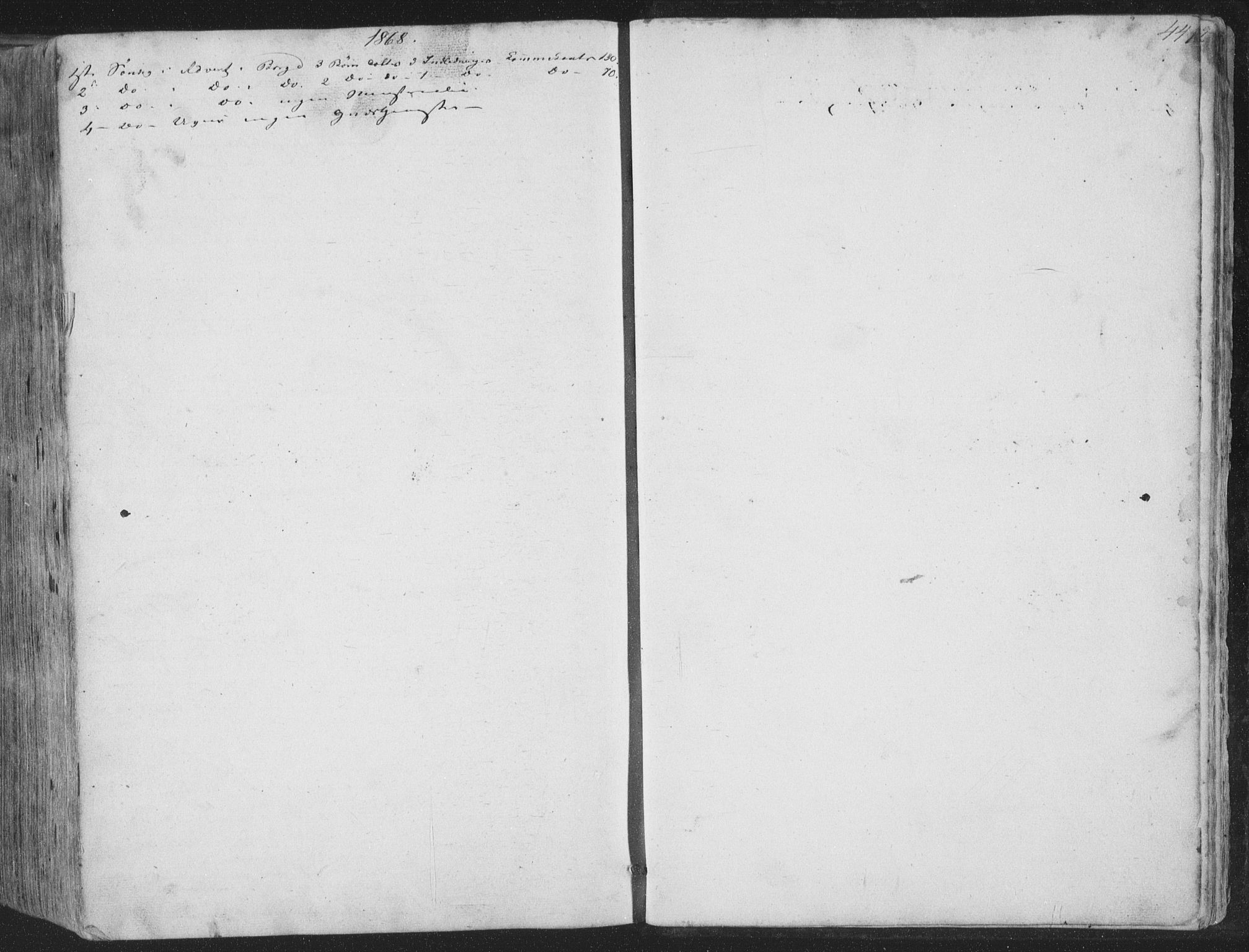 Ministerialprotokoller, klokkerbøker og fødselsregistre - Nordland, AV/SAT-A-1459/880/L1131: Parish register (official) no. 880A05, 1844-1868, p. 441