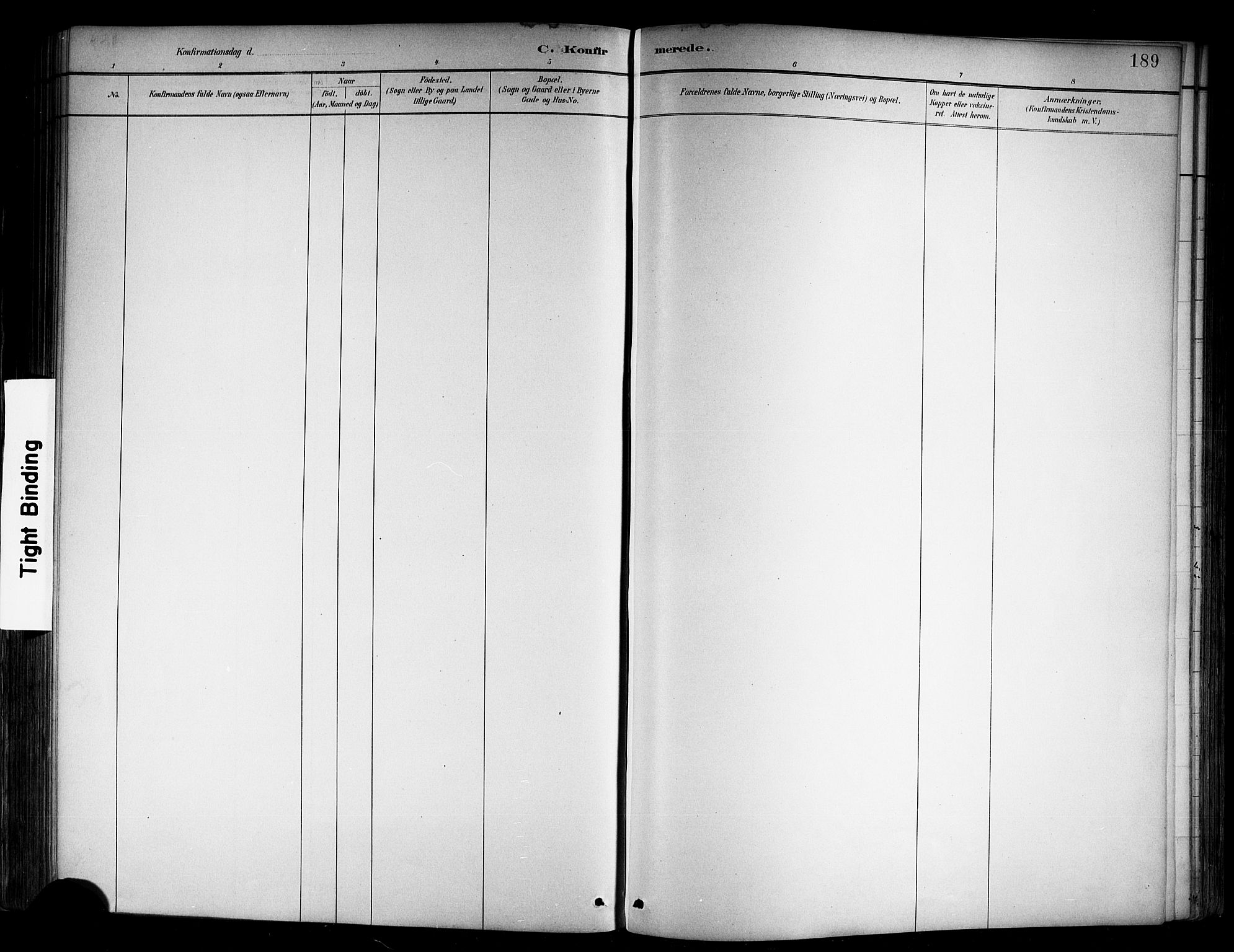 Kvam sokneprestembete, SAB/A-76201/H/Hab: Parish register (copy) no. B 3, 1884-1916, p. 189
