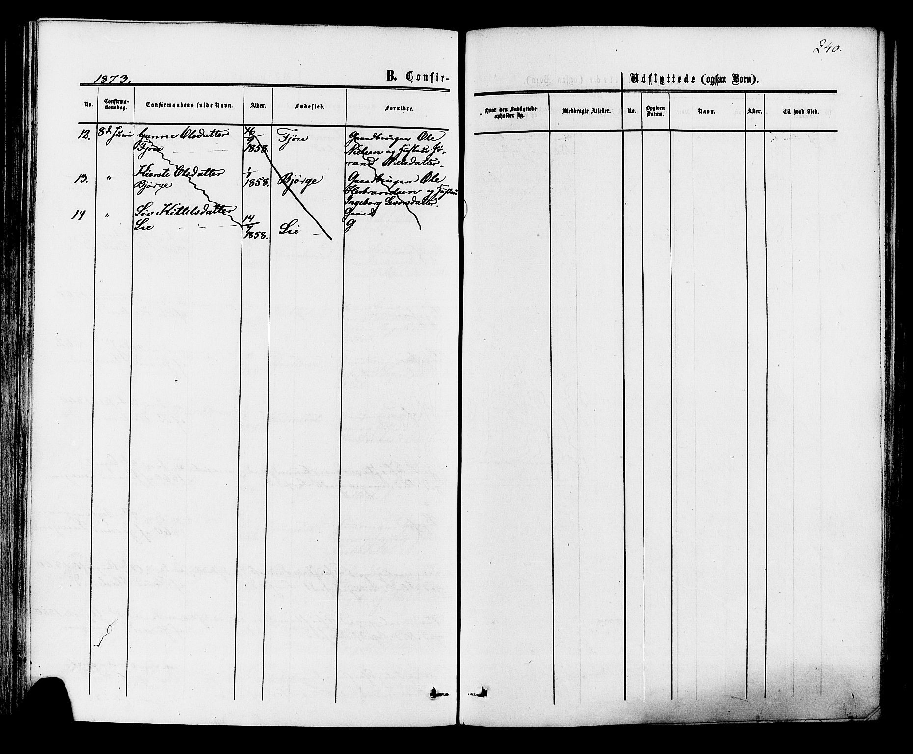 Rollag kirkebøker, AV/SAKO-A-240/F/Fa/L0009: Parish register (official) no. I 9, 1860-1874, p. 240