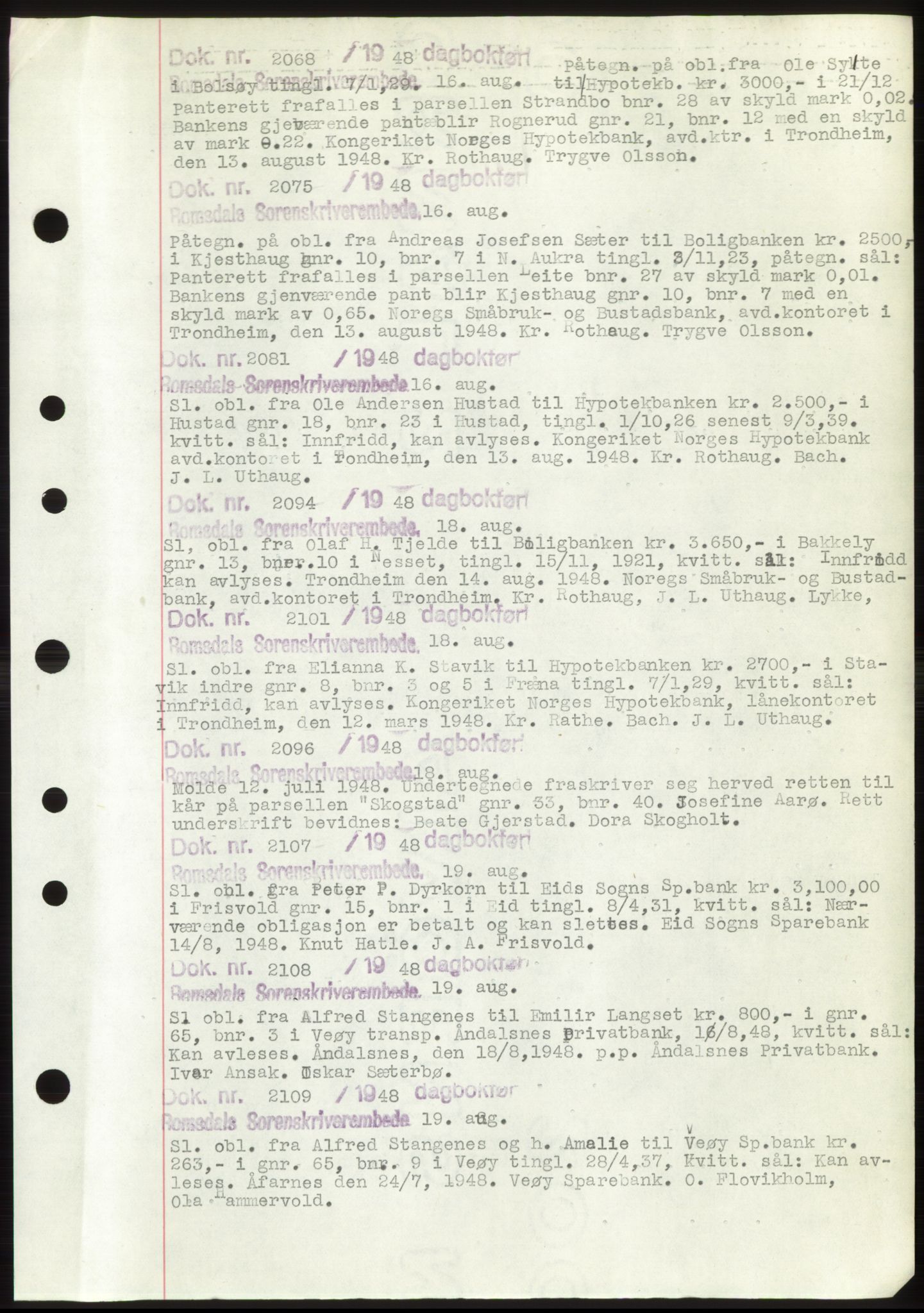 Romsdal sorenskriveri, AV/SAT-A-4149/1/2/2C: Mortgage book no. C1b, 1946-1949, Deed date: 16.08.1948