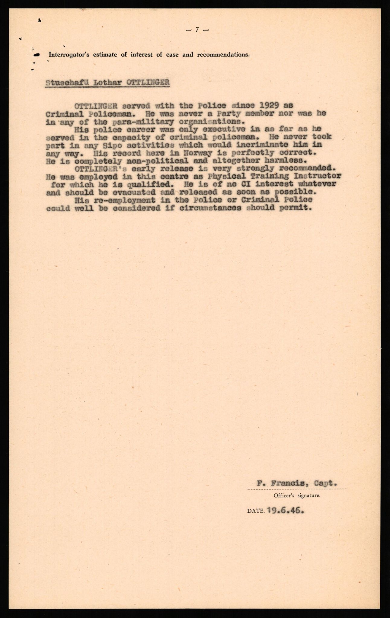 Forsvaret, Forsvarets overkommando II, AV/RA-RAFA-3915/D/Db/L0025: CI Questionaires. Tyske okkupasjonsstyrker i Norge. Tyskere., 1945-1946, p. 268