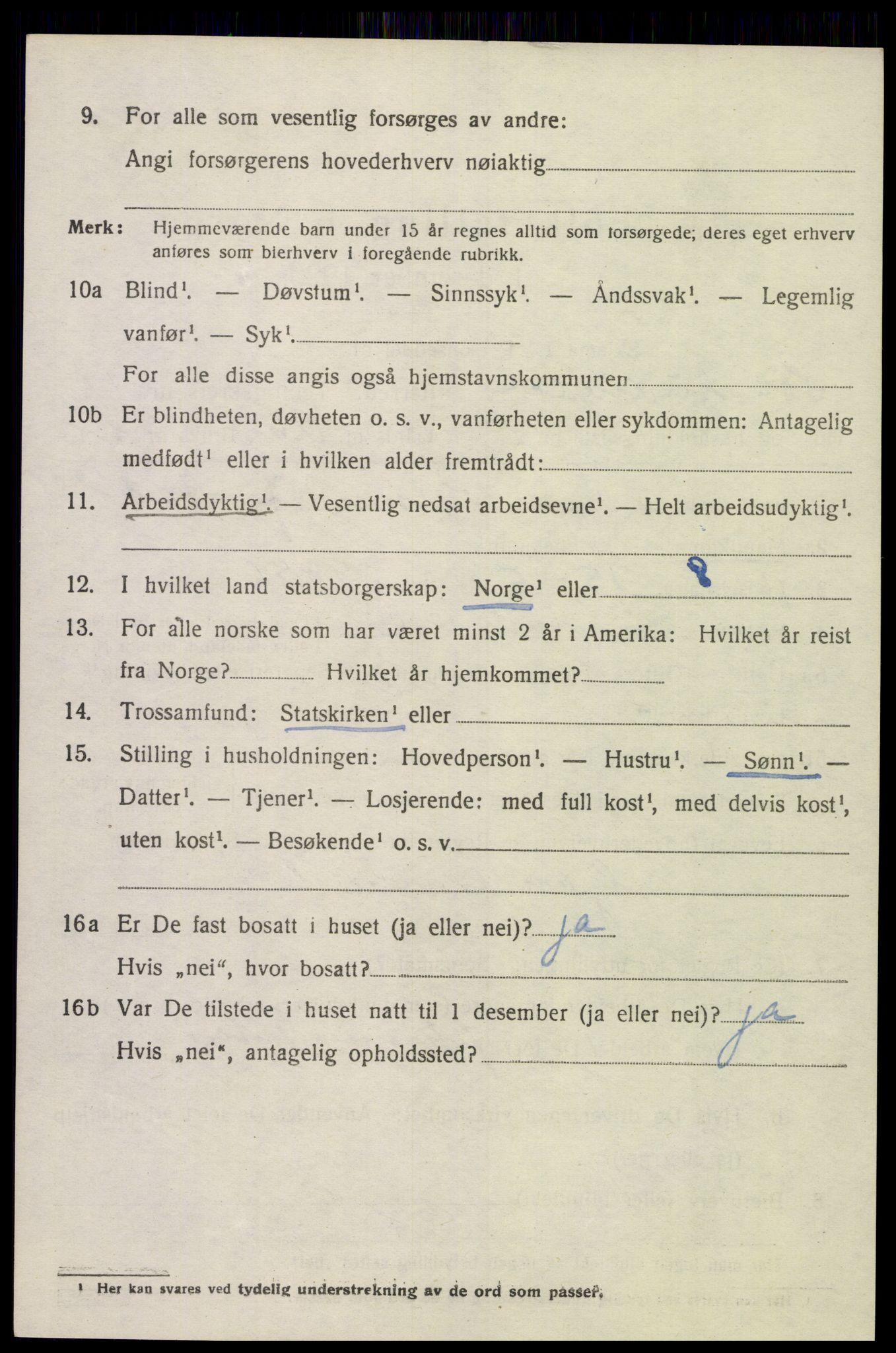 SAK, 1920 census for Sør-Audnedal, 1920, p. 6574