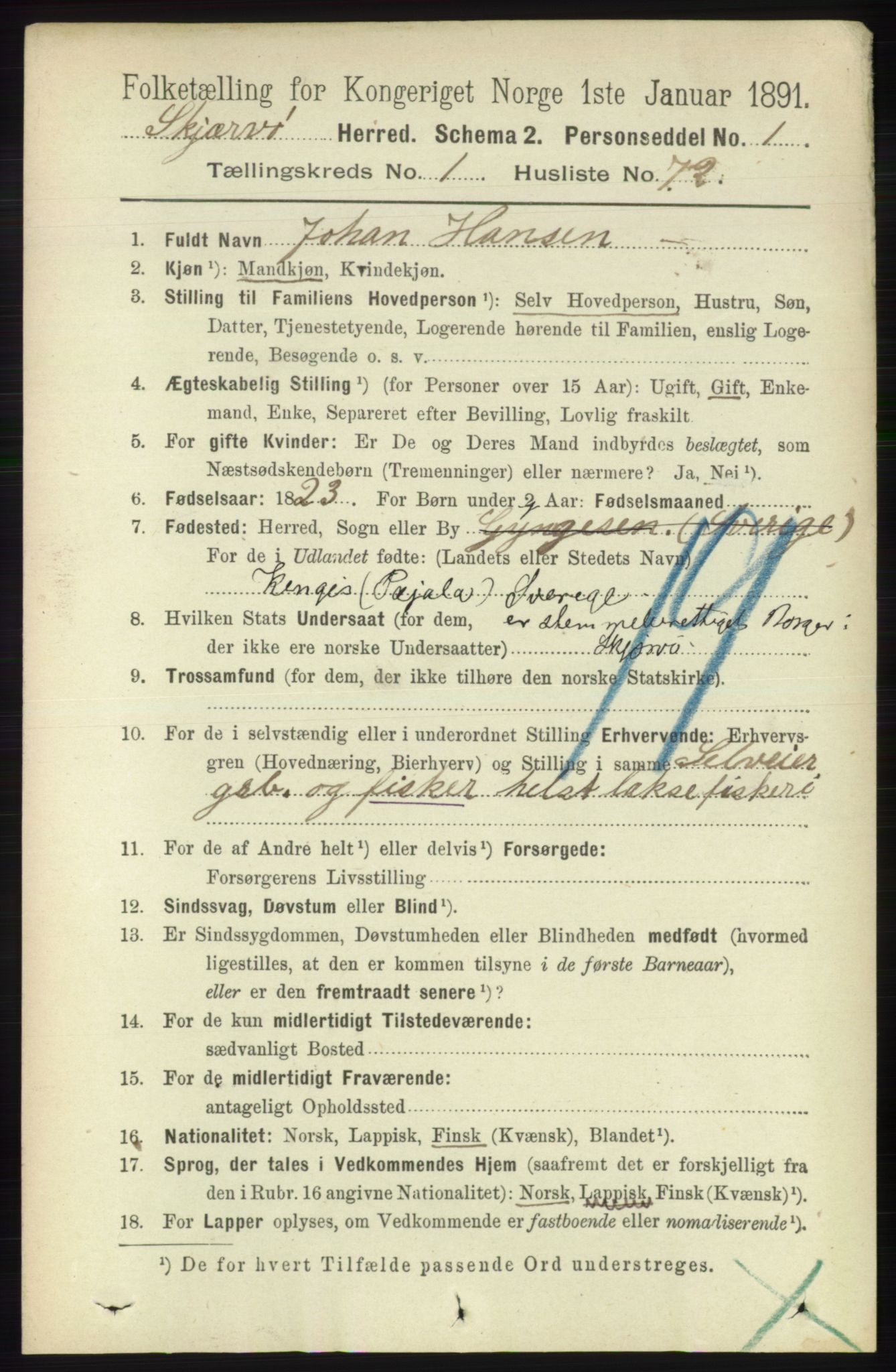 RA, 1891 census for 1941 Skjervøy, 1891, p. 653