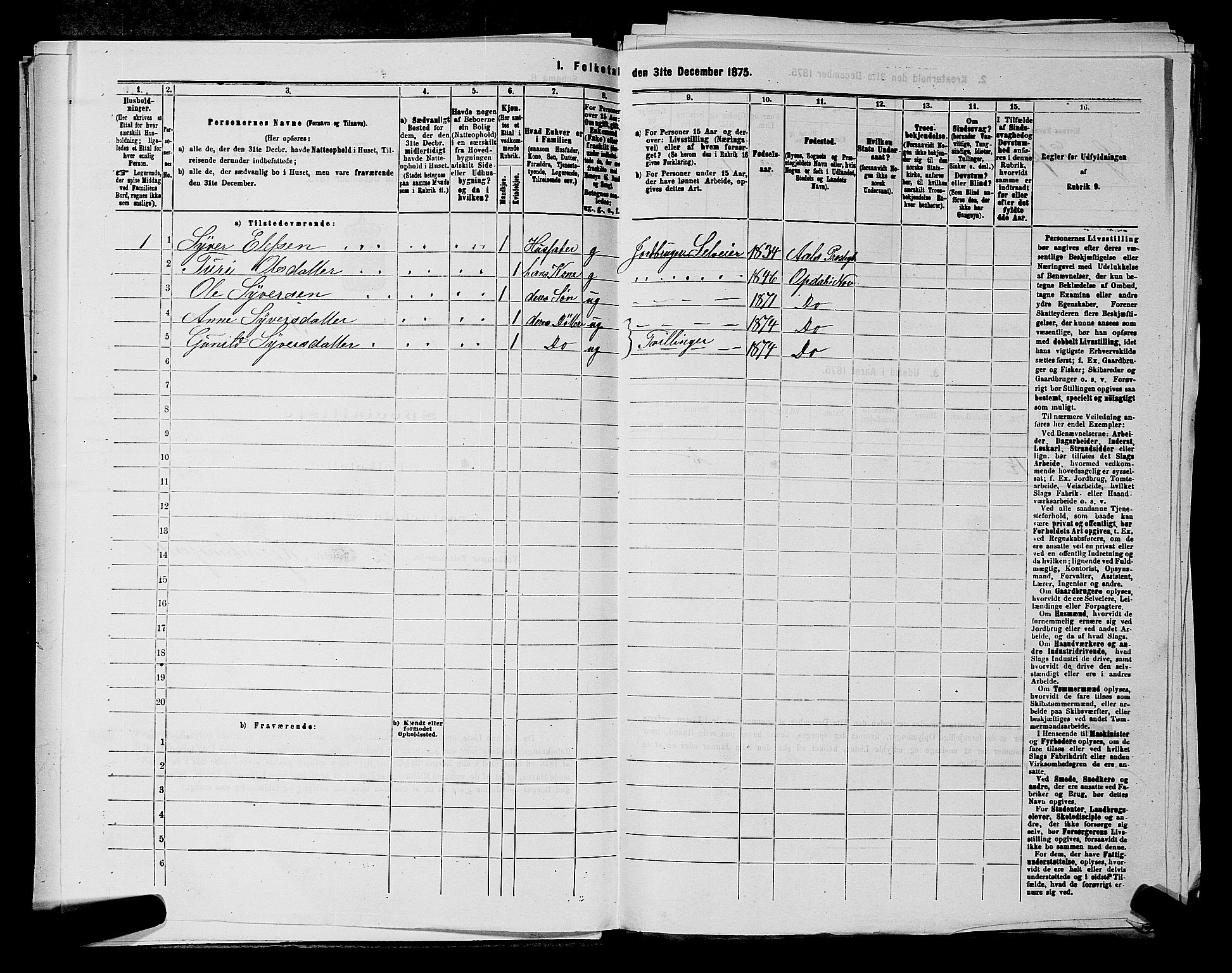 SAKO, 1875 census for 0633P Nore, 1875, p. 402