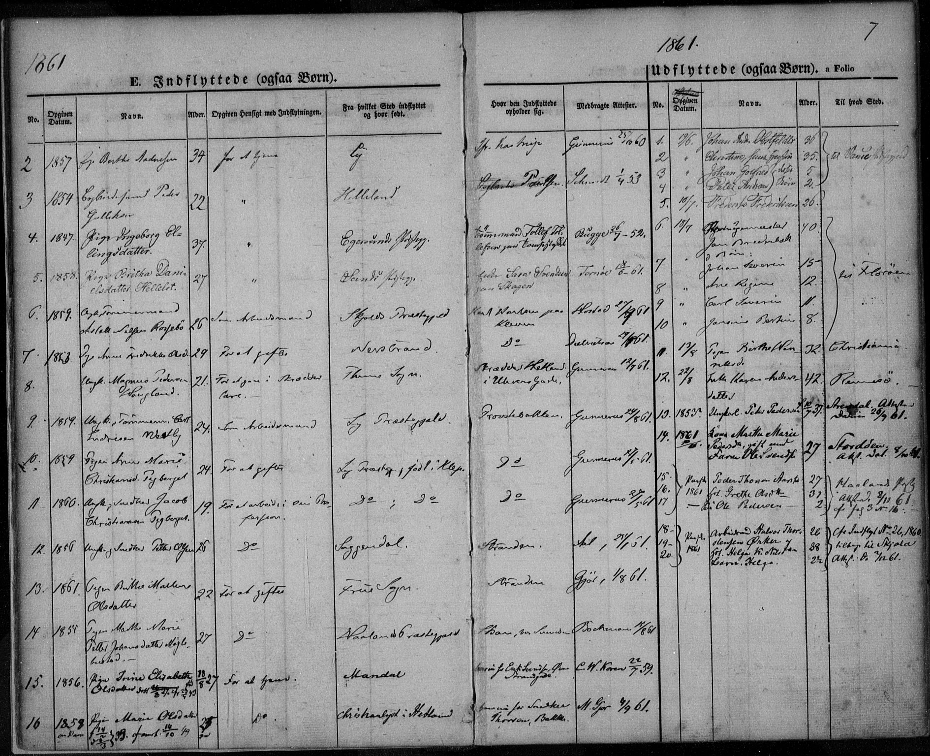 Domkirken sokneprestkontor, AV/SAST-A-101812/001/30/30BA/L0021: Parish register (official) no. A 20, 1860-1877, p. 7