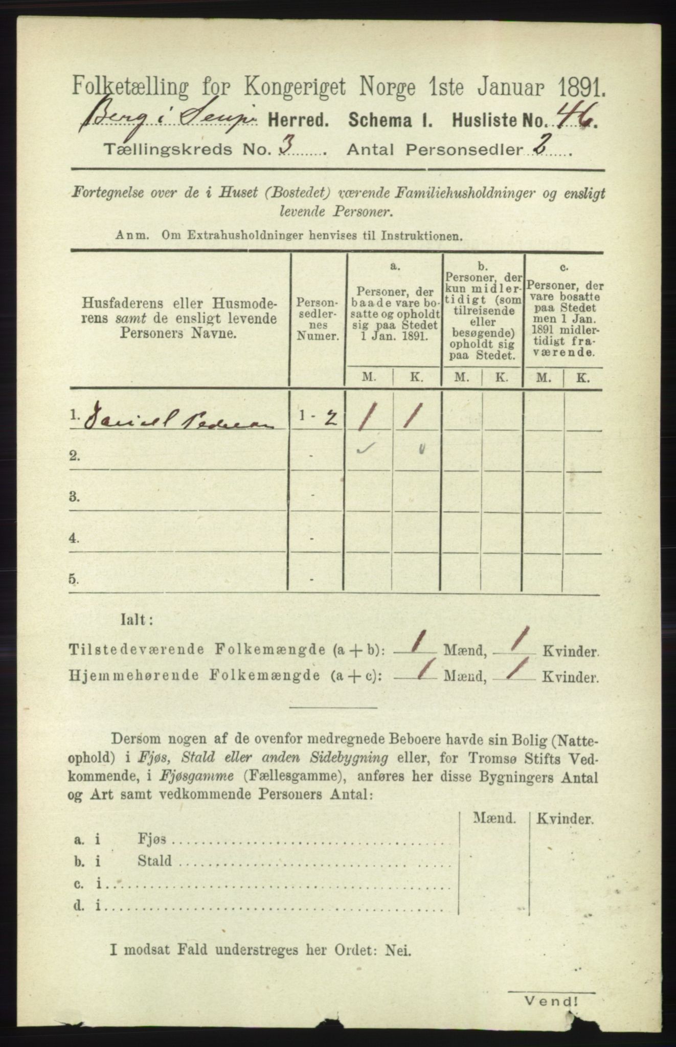 RA, 1891 census for 1929 Berg, 1891, p. 1017