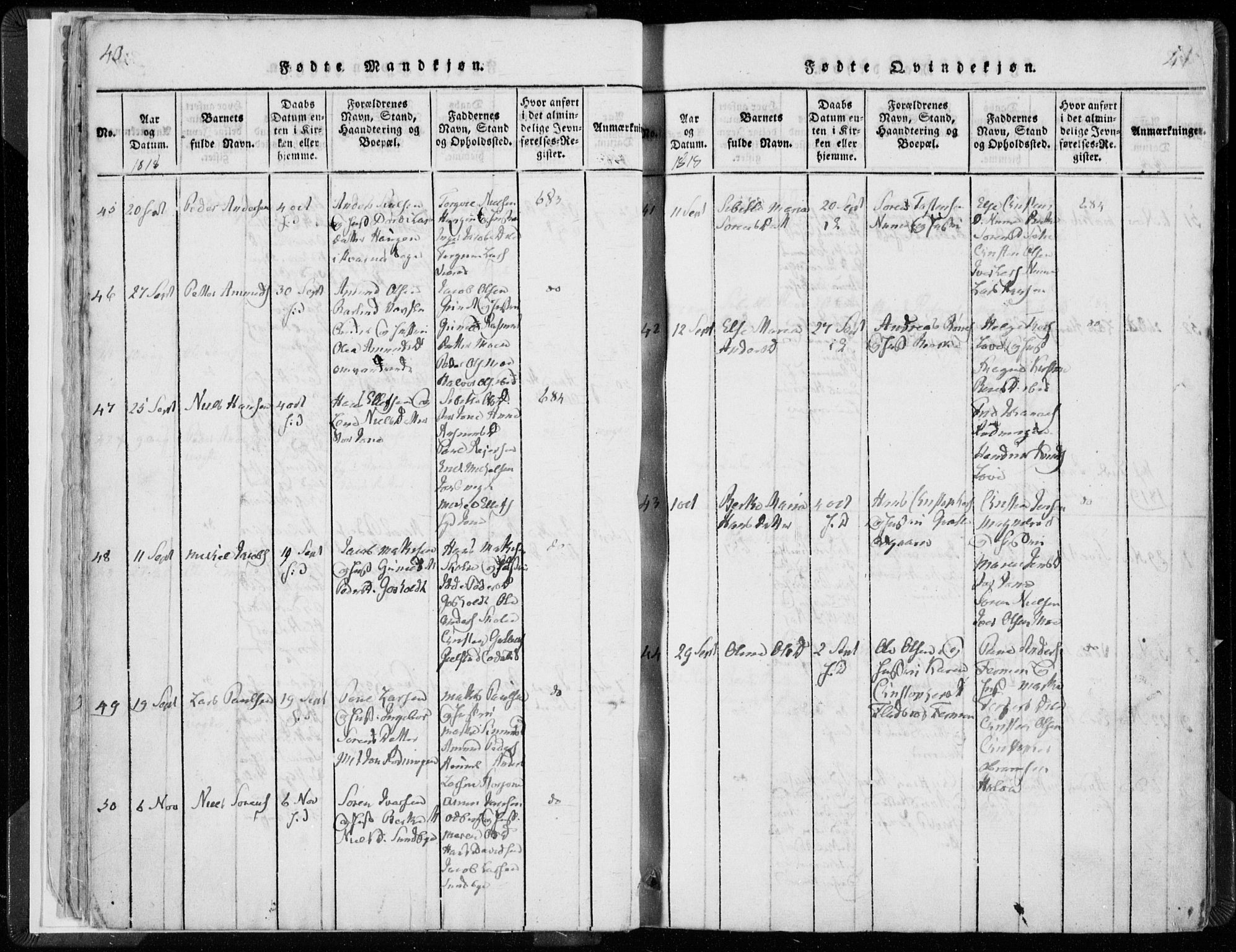 Hedrum kirkebøker, SAKO/A-344/F/Fa/L0004: Parish register (official) no. I 4, 1817-1835, p. 40-41