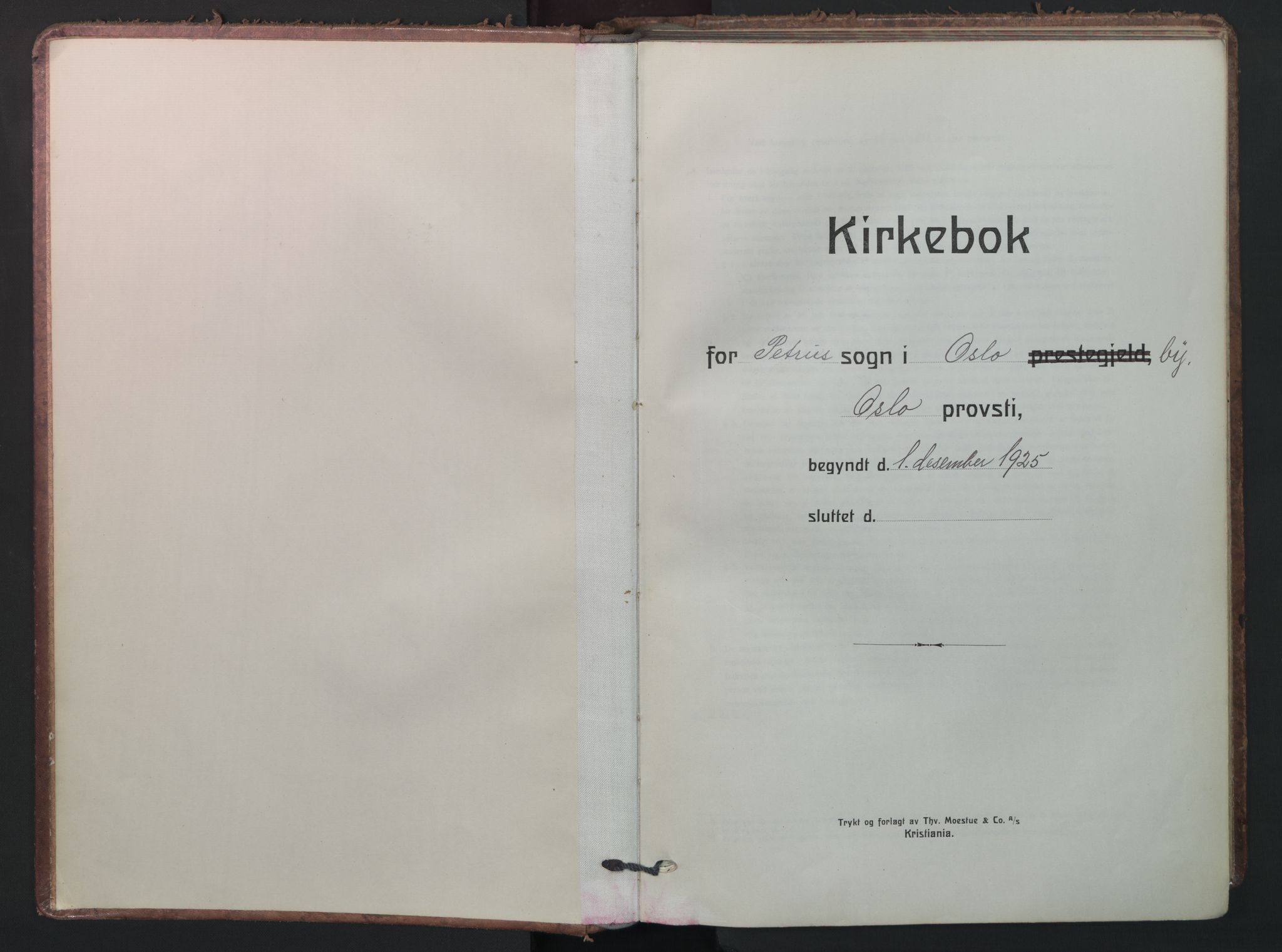 Petrus prestekontor Kirkebøker, AV/SAO-A-10872/F/Fa/L0016: Parish register (official) no. 16, 1925-1936