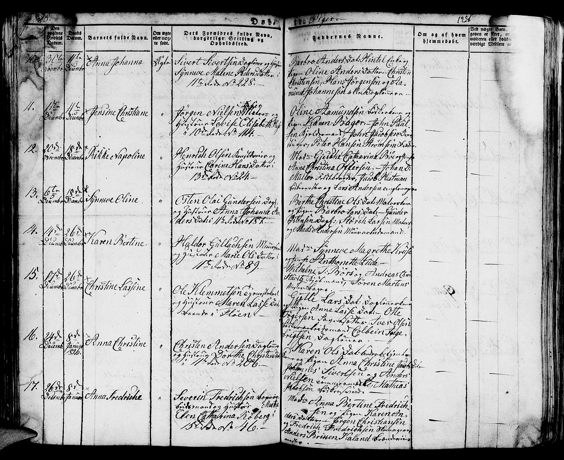 Domkirken sokneprestembete, AV/SAB-A-74801/H/Hab/L0005: Parish register (copy) no. A 5, 1821-1830, p. 128