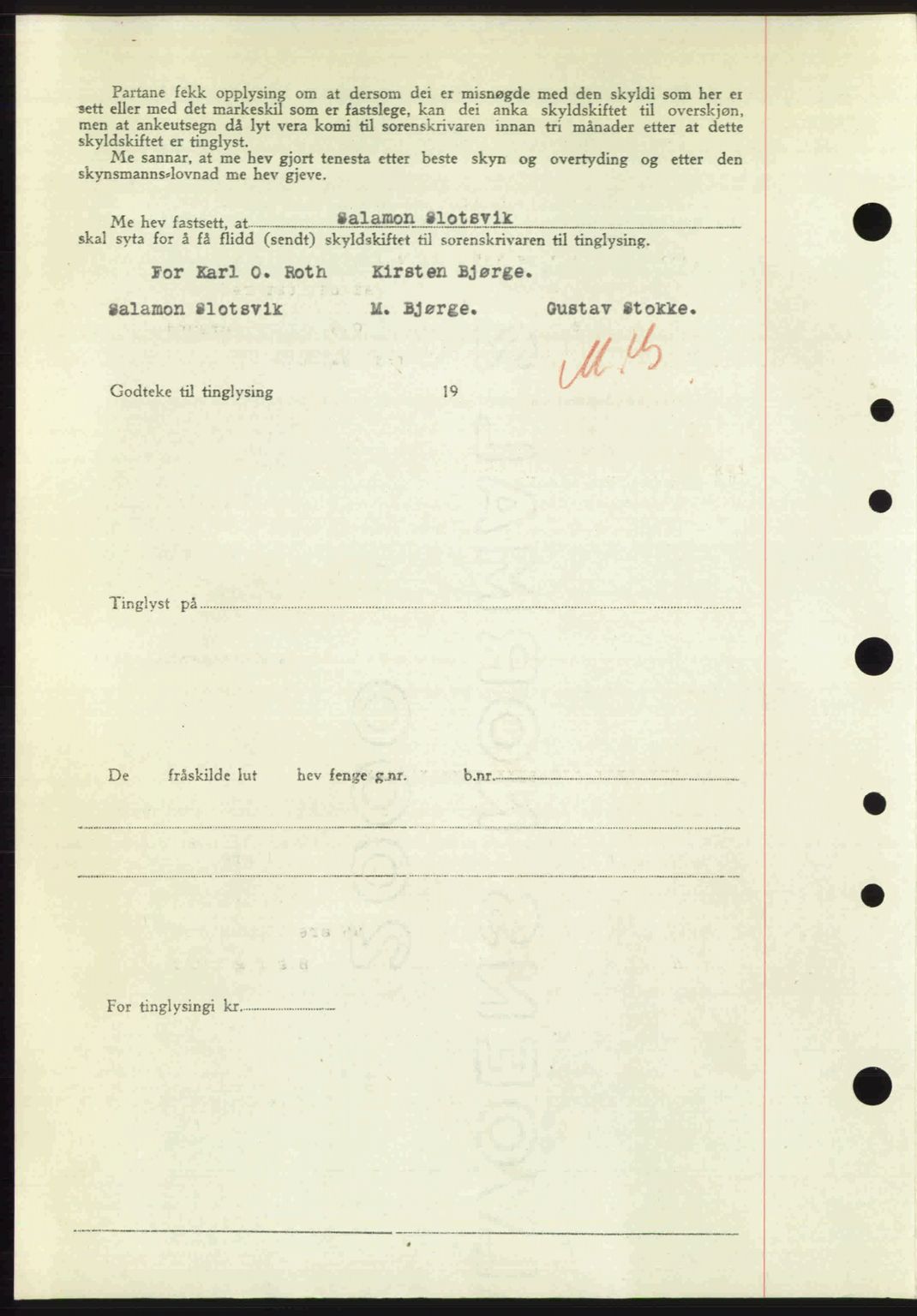 Nordre Sunnmøre sorenskriveri, AV/SAT-A-0006/1/2/2C/2Ca: Mortgage book no. A26, 1947-1948, Diary no: : 2036/1947