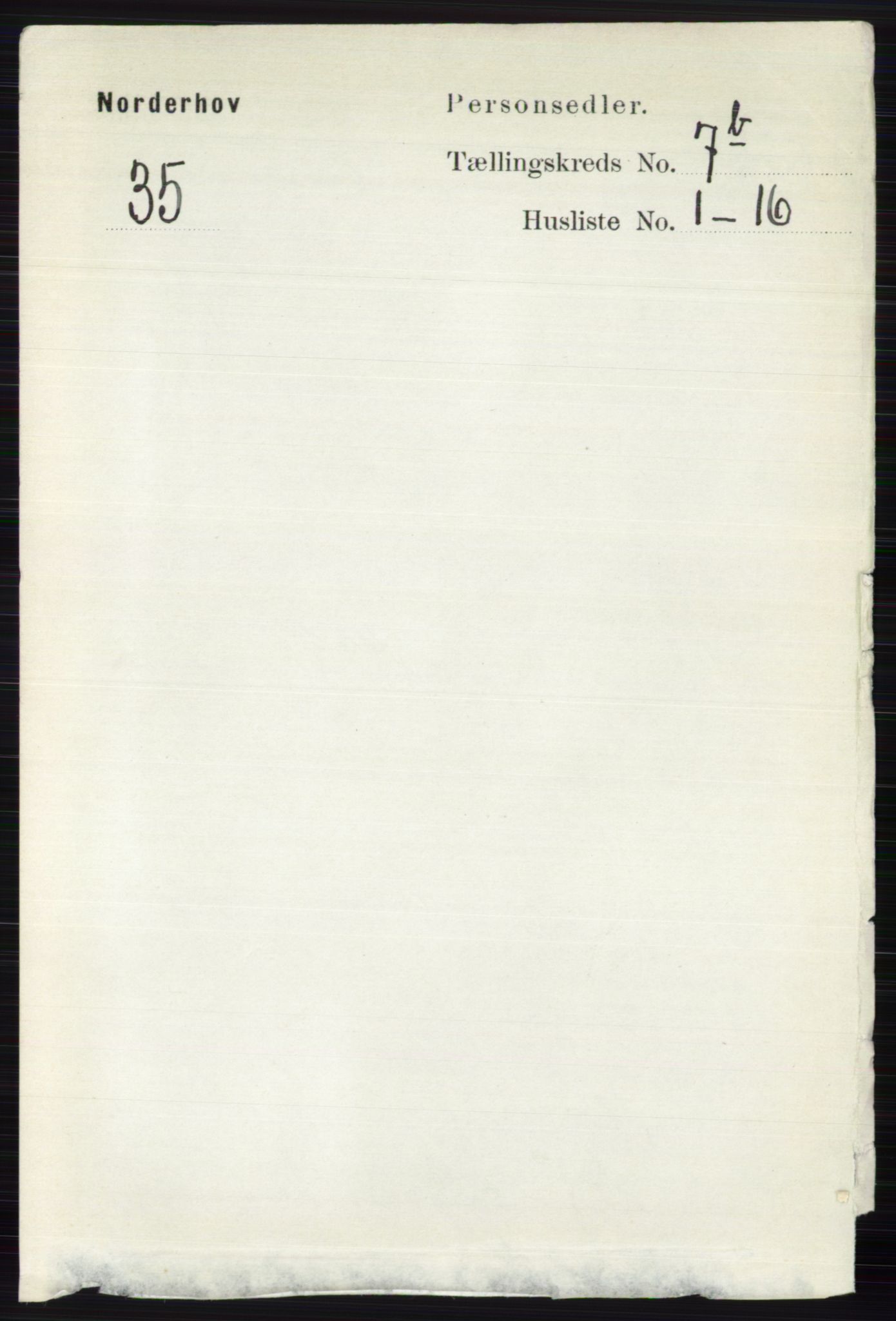 RA, 1891 census for 0613 Norderhov, 1891, p. 5095