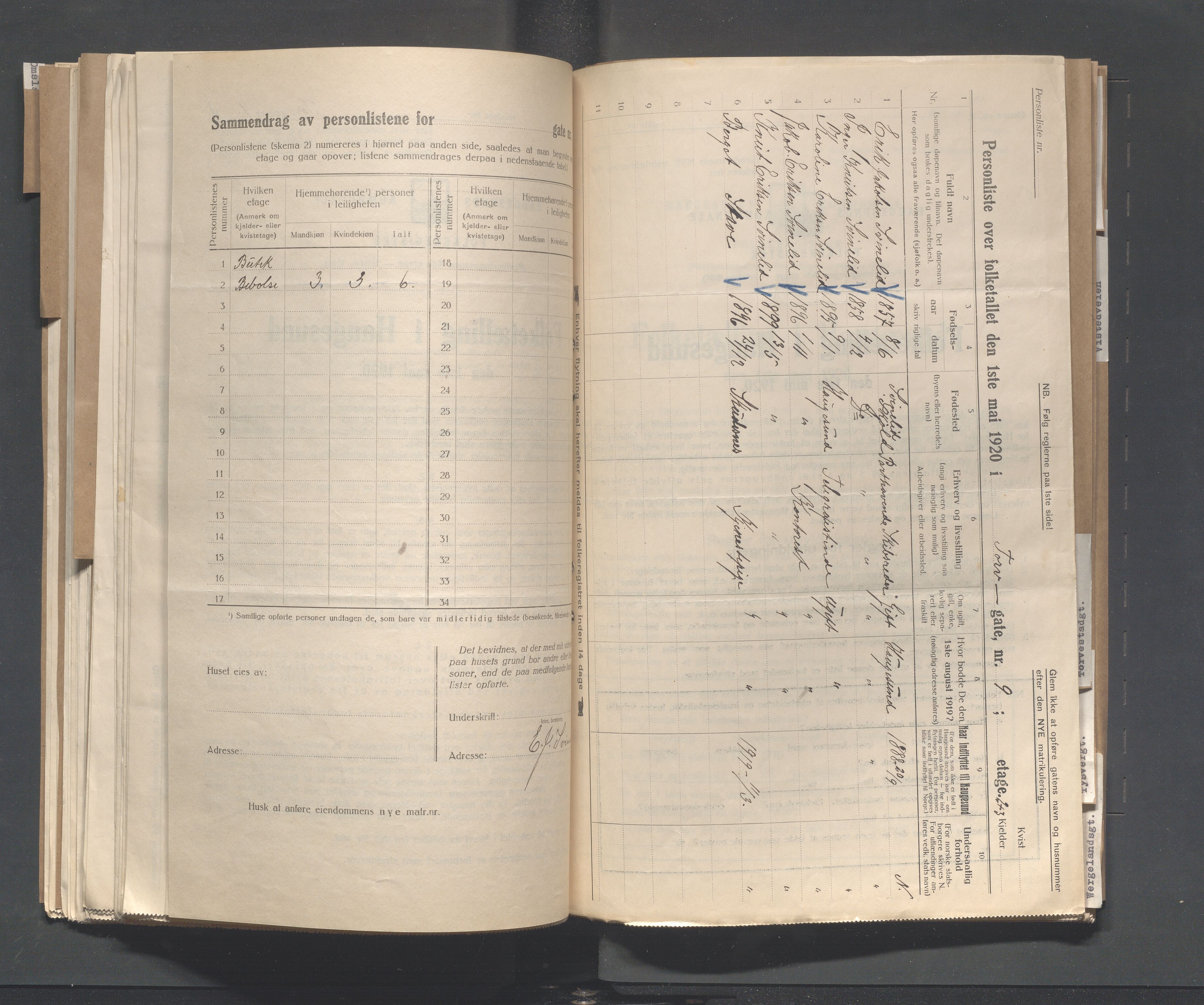 IKAR, Local census 1.5.1920 for Haugesund, 1920, p. 5232