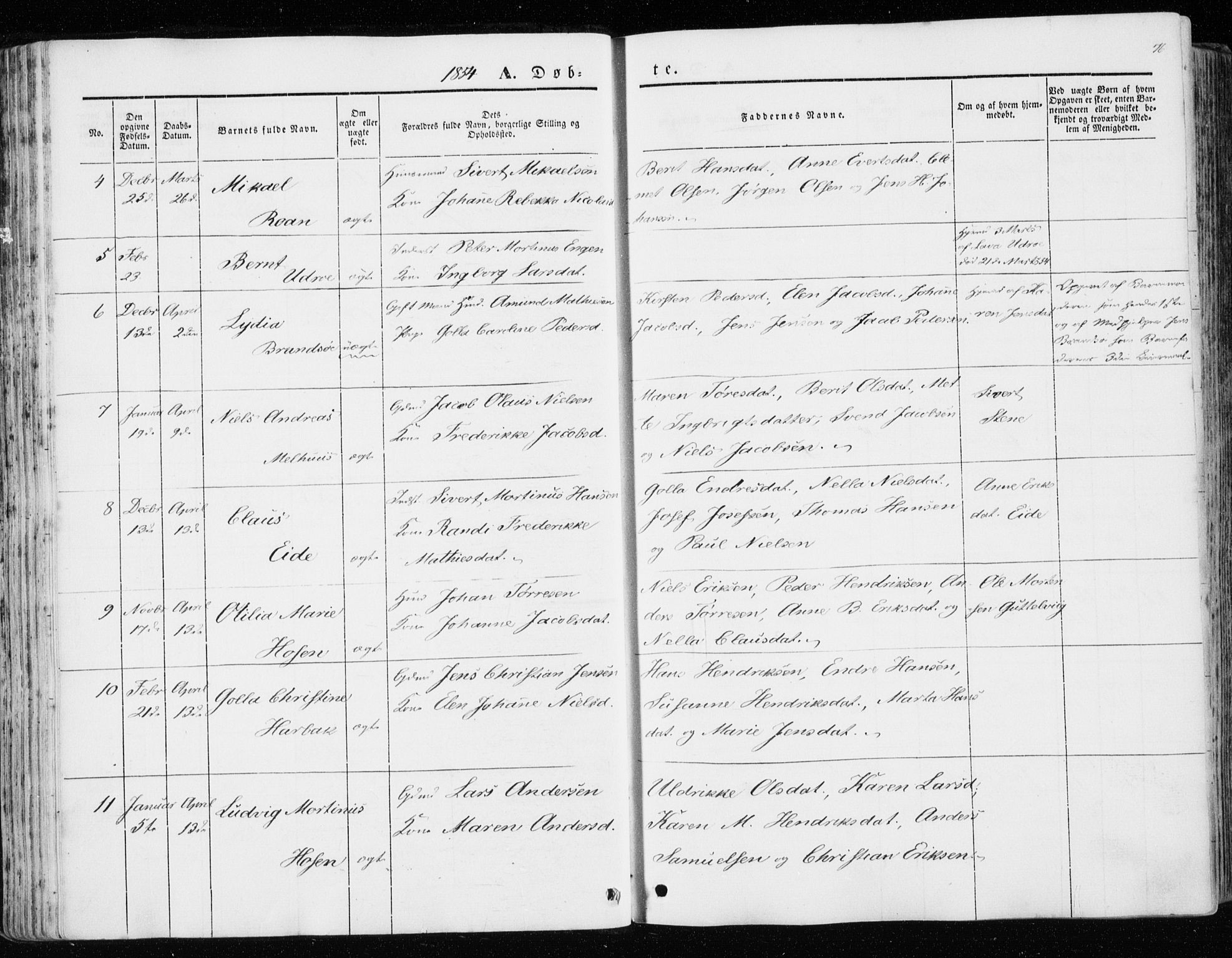 Ministerialprotokoller, klokkerbøker og fødselsregistre - Sør-Trøndelag, SAT/A-1456/657/L0704: Parish register (official) no. 657A05, 1846-1857, p. 76