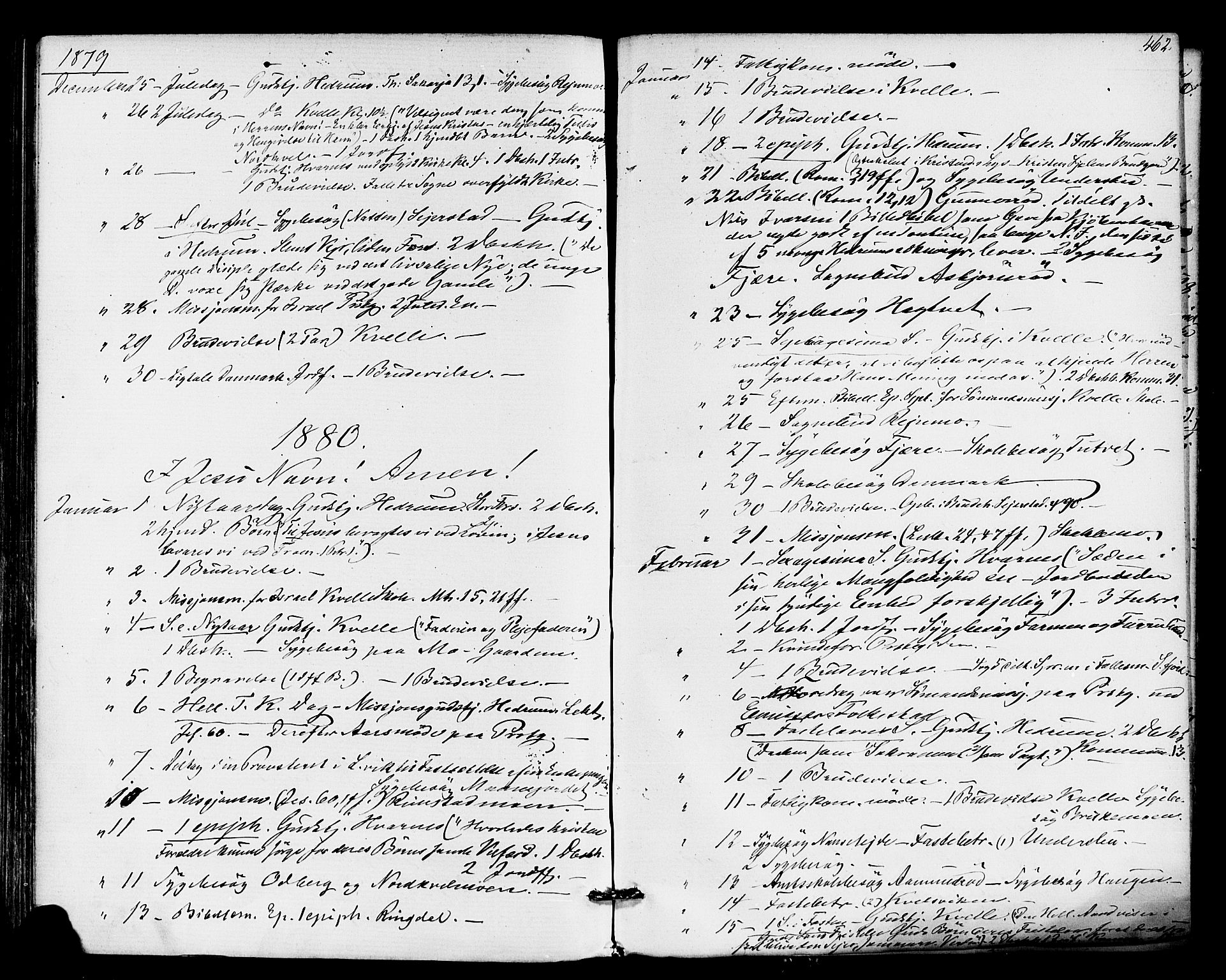 Hedrum kirkebøker, AV/SAKO-A-344/F/Fa/L0008: Parish register (official) no. I 8, 1869-1880, p. 462