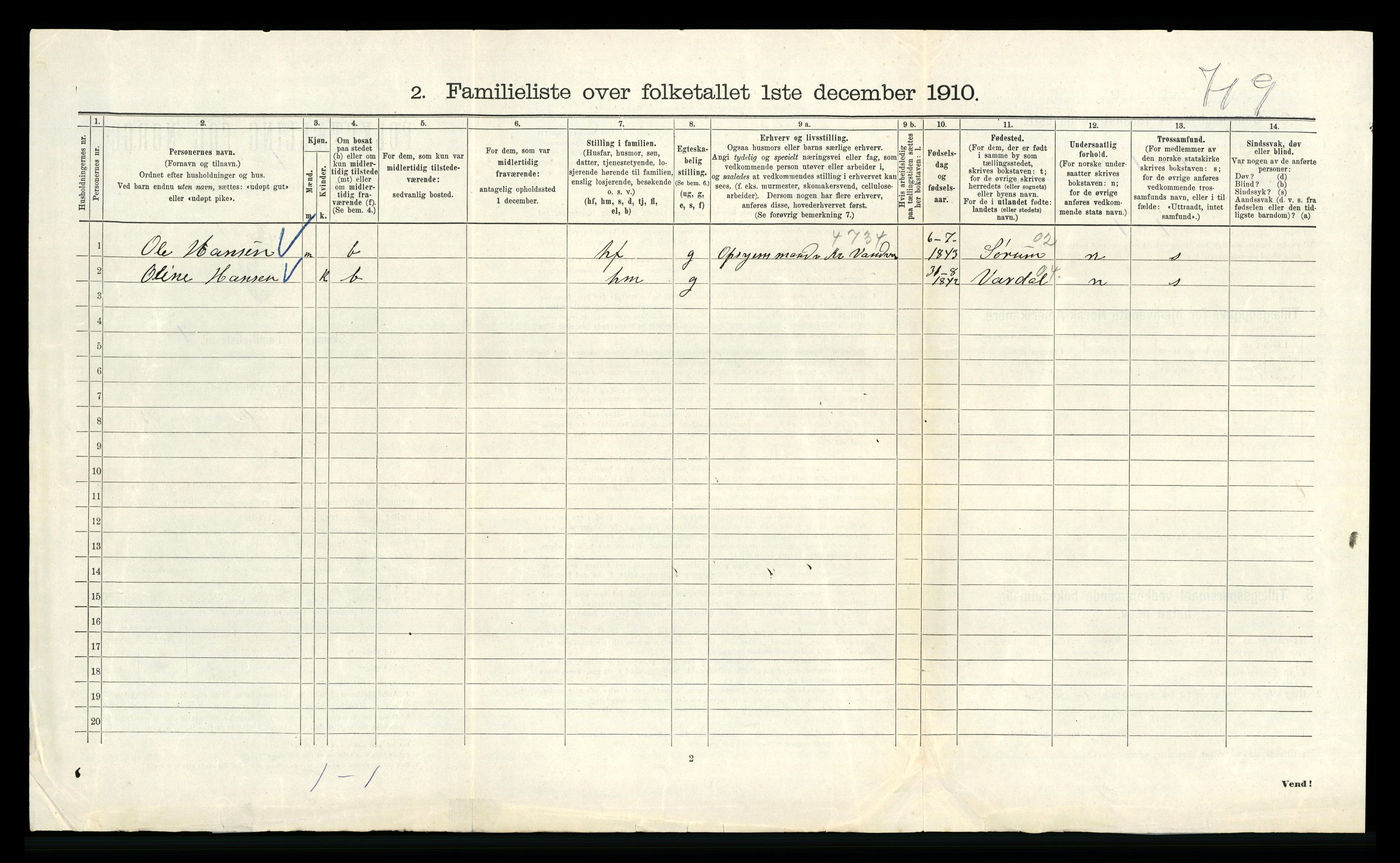 RA, 1910 census for Kristiania, 1910, p. 80574